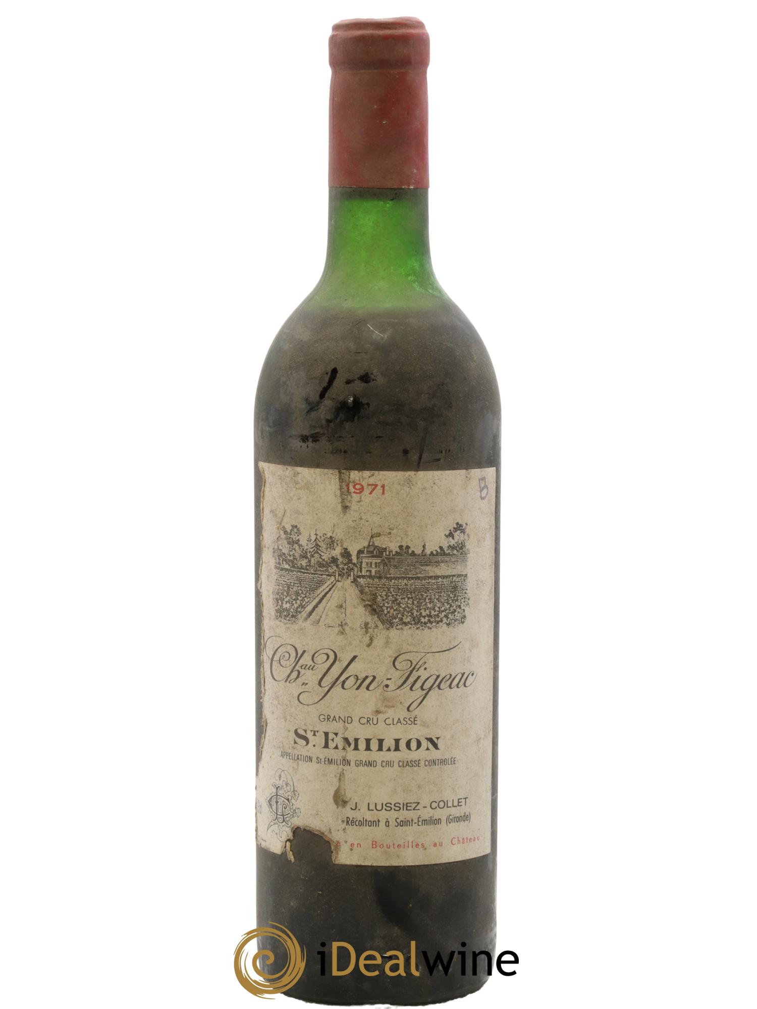 Château Yon Figeac Grand Cru Classé 1971 - Posten von 1 Flasche - 0