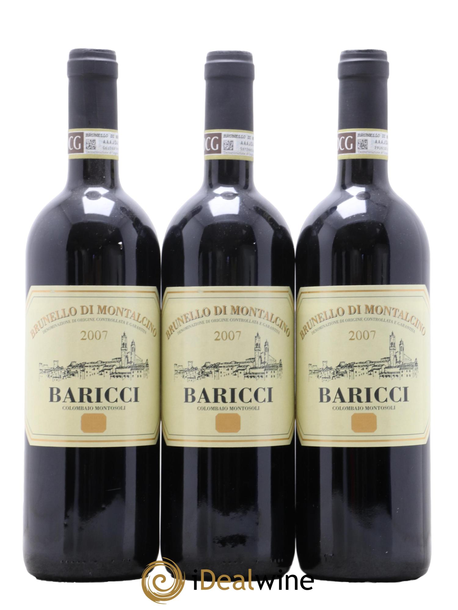 Brunello di Montalcino Baricci 2007 - Lot de 3 bouteilles - 0
