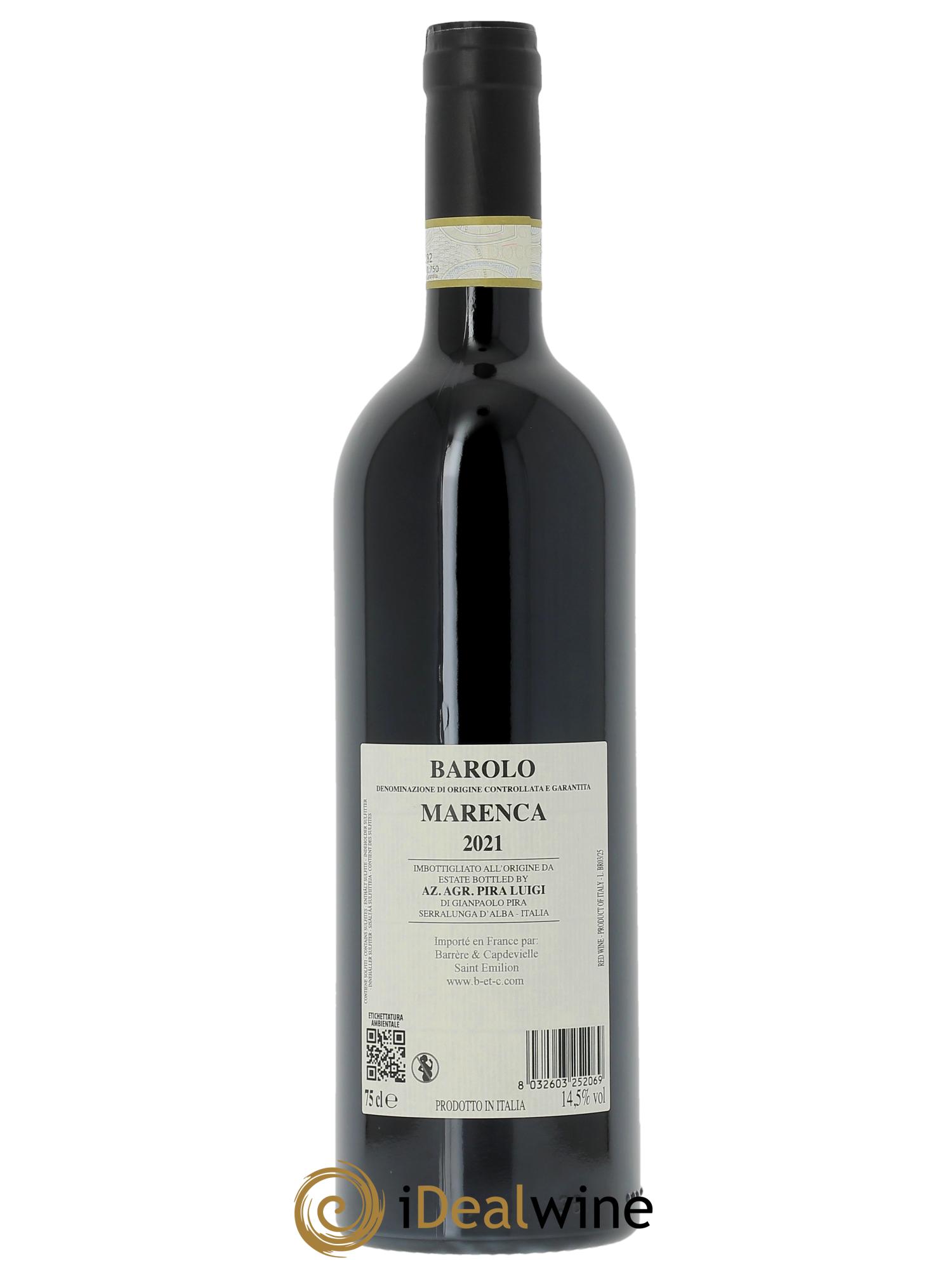 Barolo DOCG Luigi Pira Marenca 2021 - Lot de 1 bouteille - 1