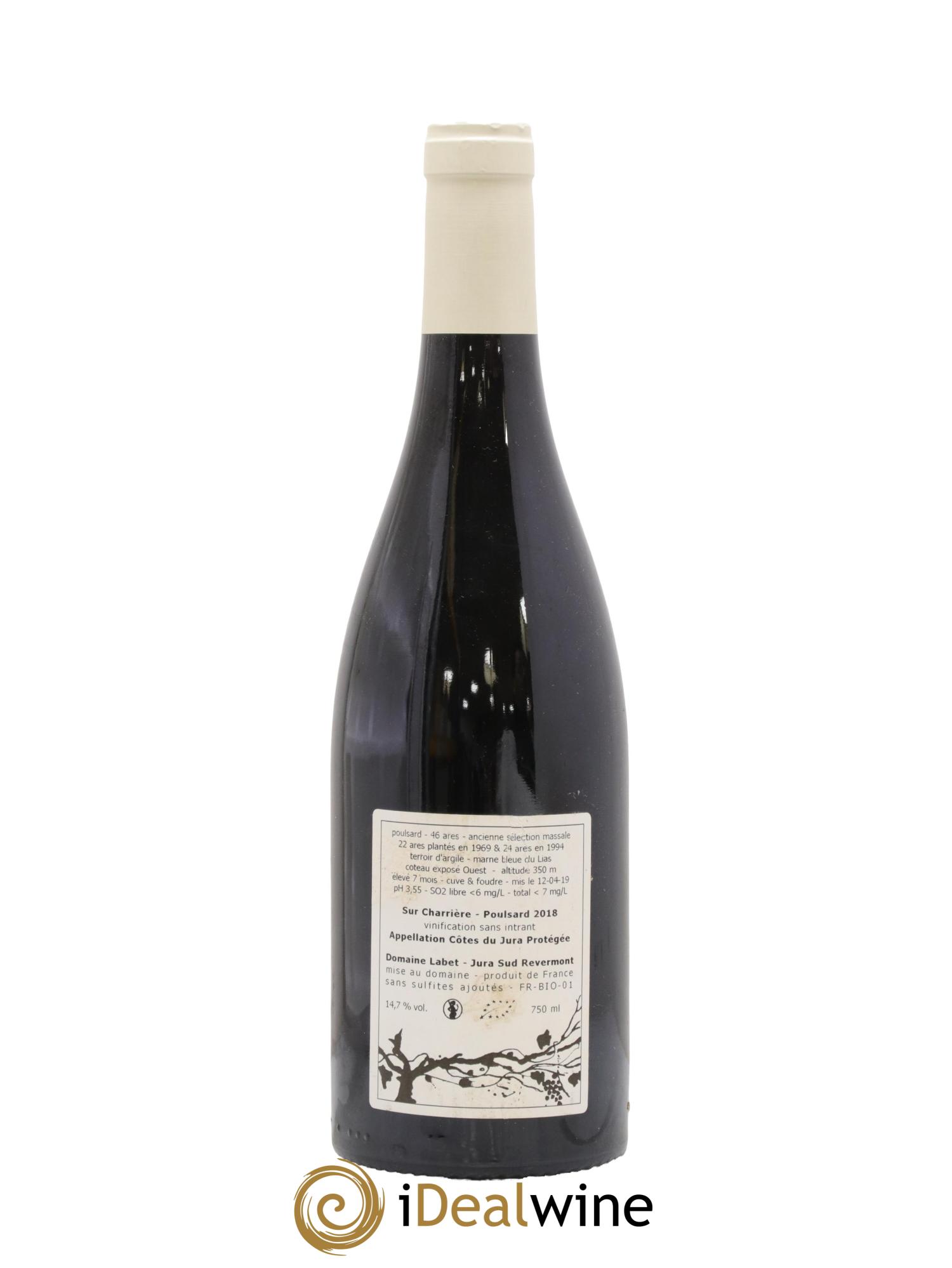Côtes du Jura Poulsard Sur Charrière Romain - Julien - Charline Labet 2018 - Lot de 1 bouteille - 1