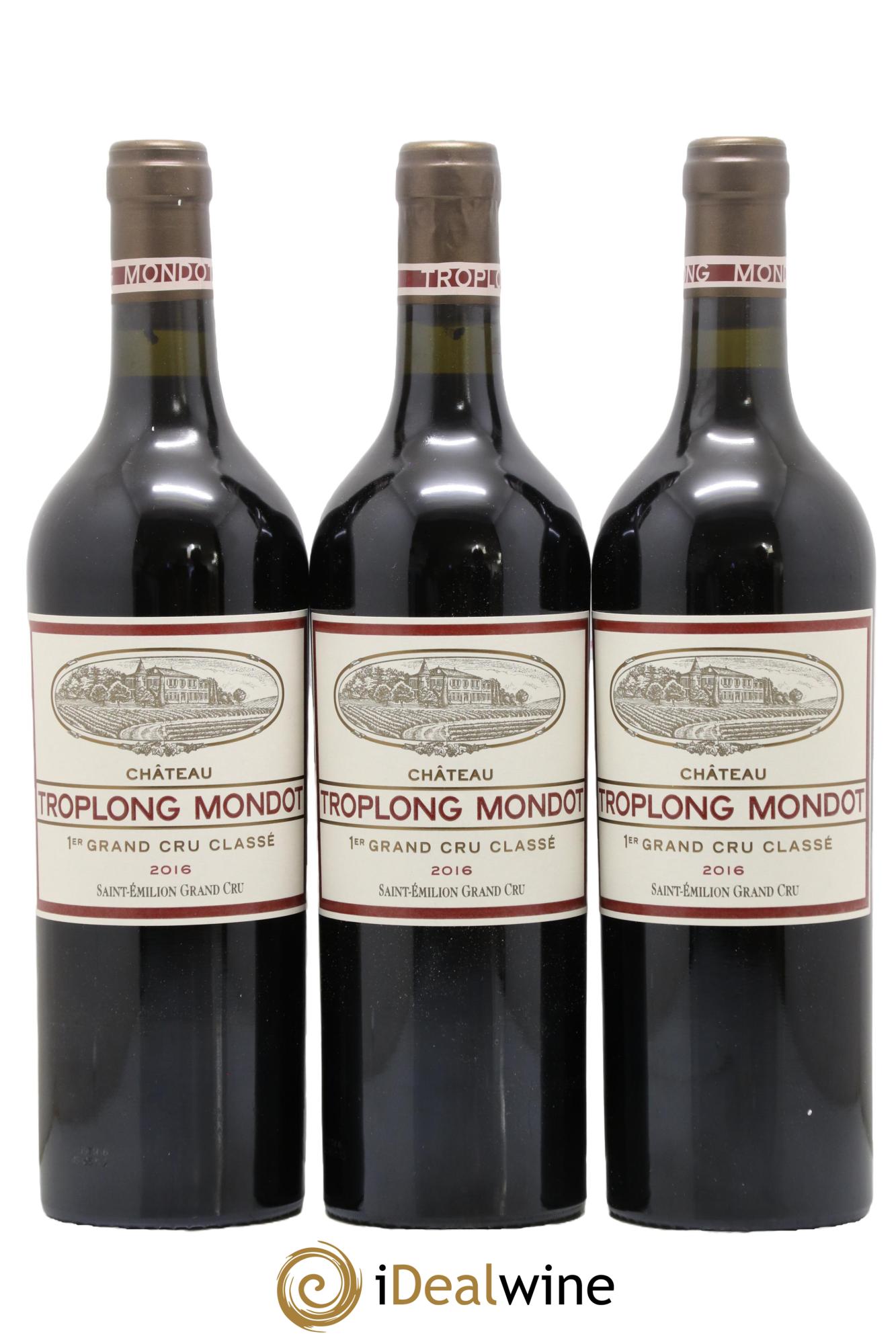 Château Troplong Mondot 1er Grand Cru Classé B 2016 - Lot de 3 bouteilles - 0