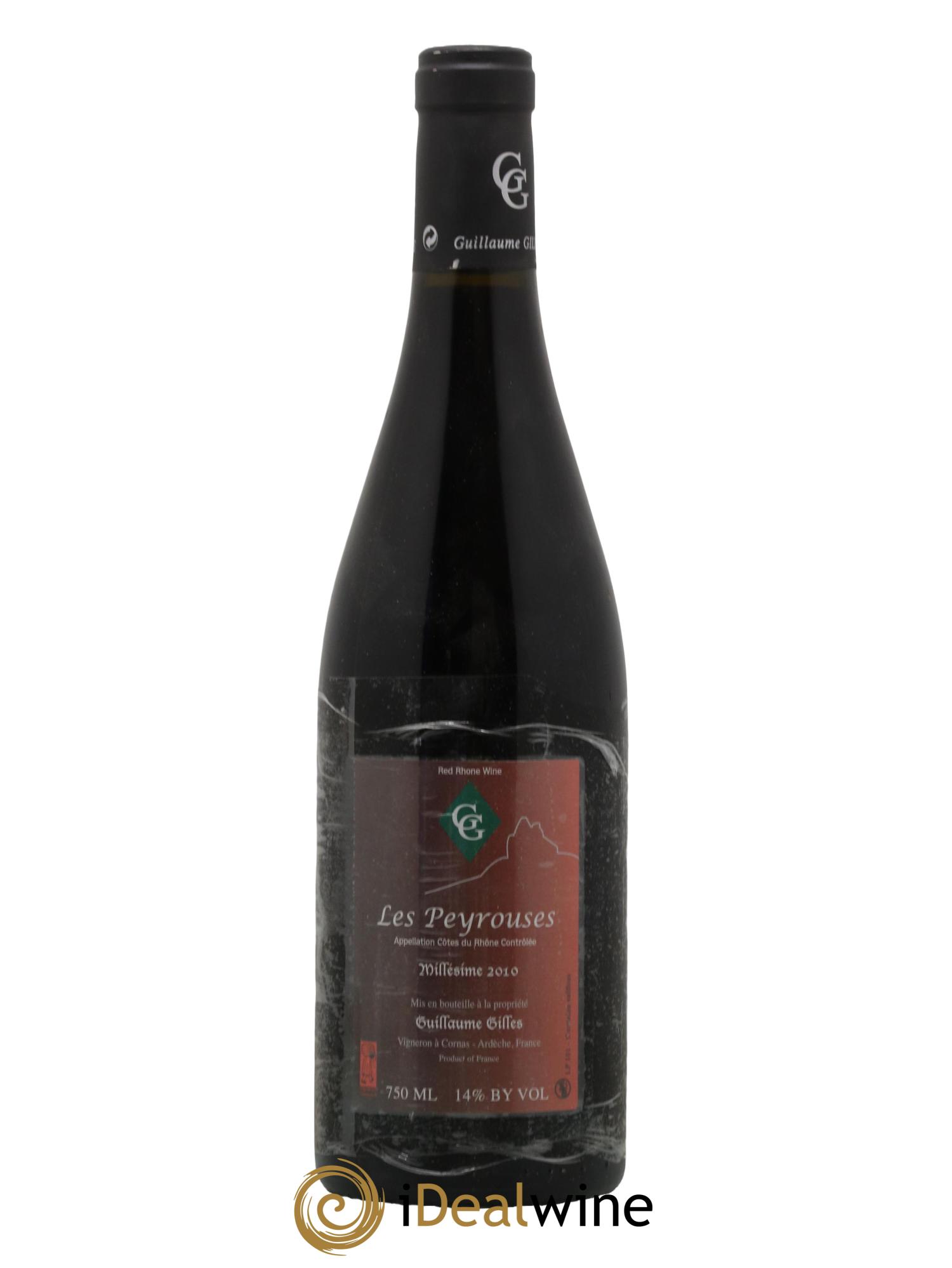 Côtes-du-Rhône Les Peyrouses Guillaume Gilles 2010 - Lot de 1 bouteille - 0