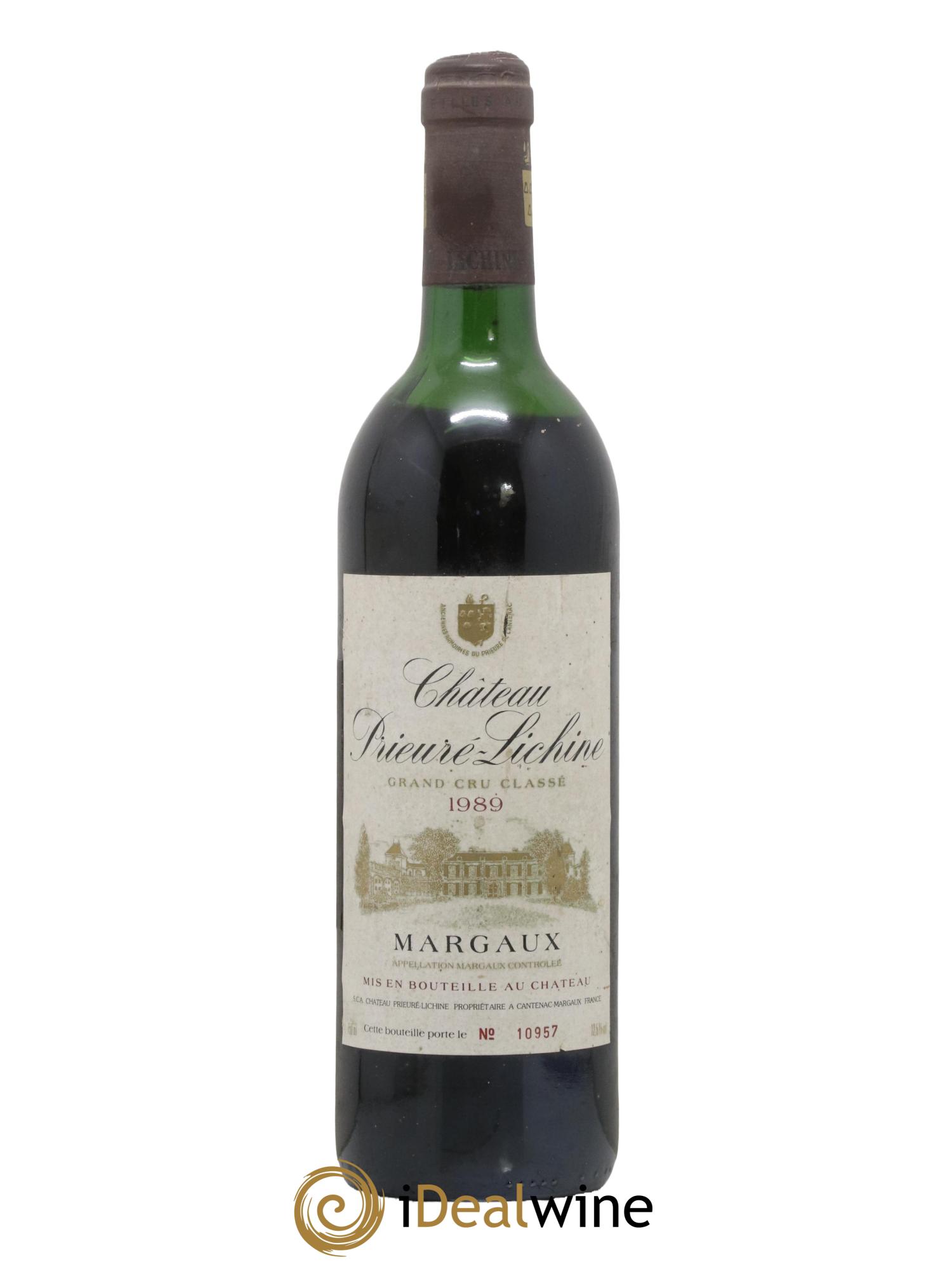 Château Prieuré Lichine 4ème Grand Cru Classé 1989 - Lot de 1 bouteille - 0