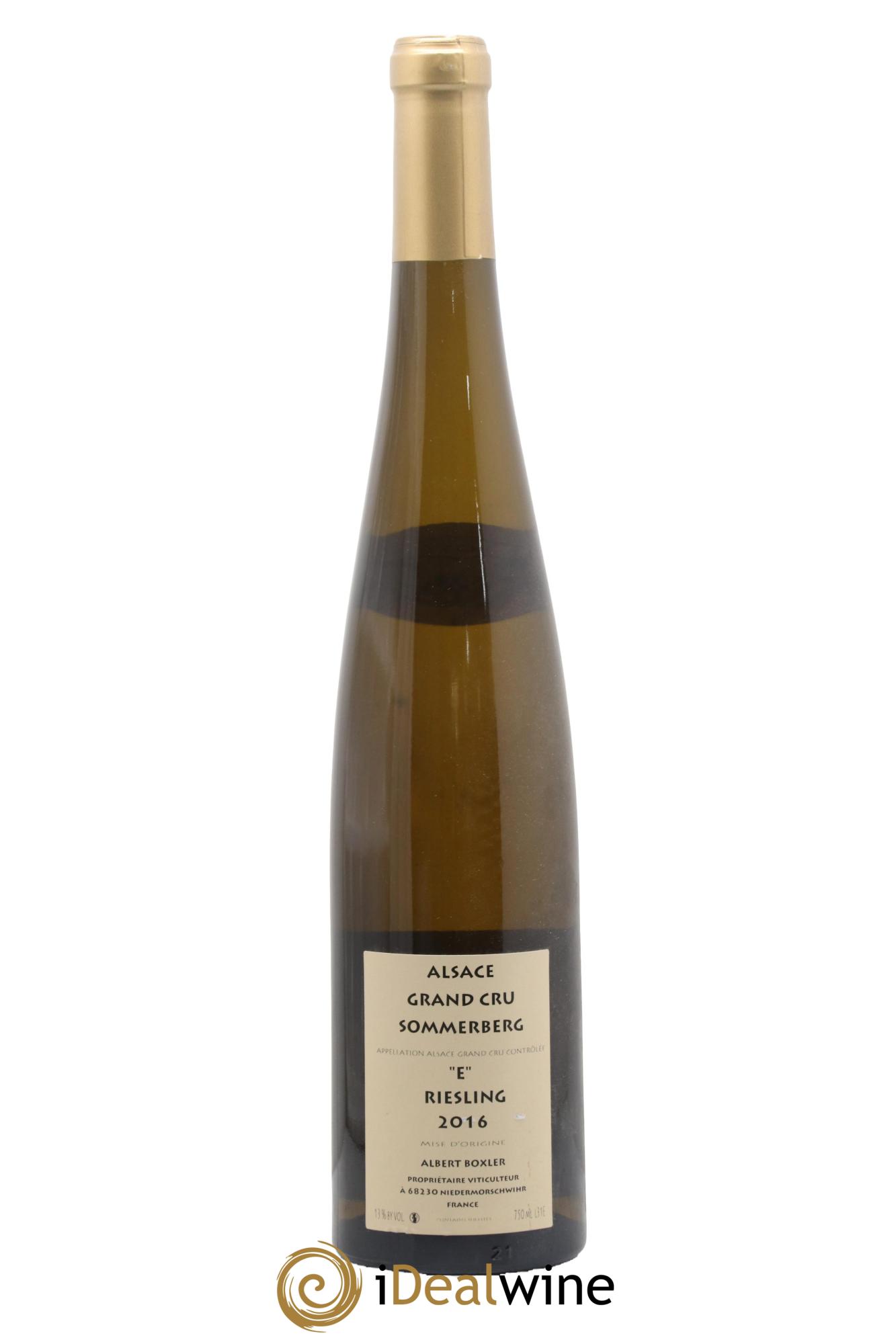 Alsace Riesling Grand Cru Sommerberg E Albert Boxler 2016 - Posten von 1 Flasche - 1