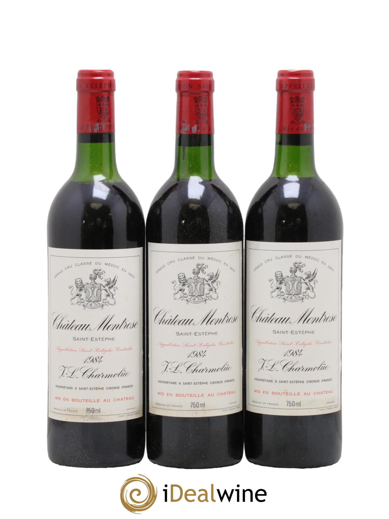 Château Montrose 2ème Grand Cru Classé 1984 - Lot de 3 bouteilles - 0