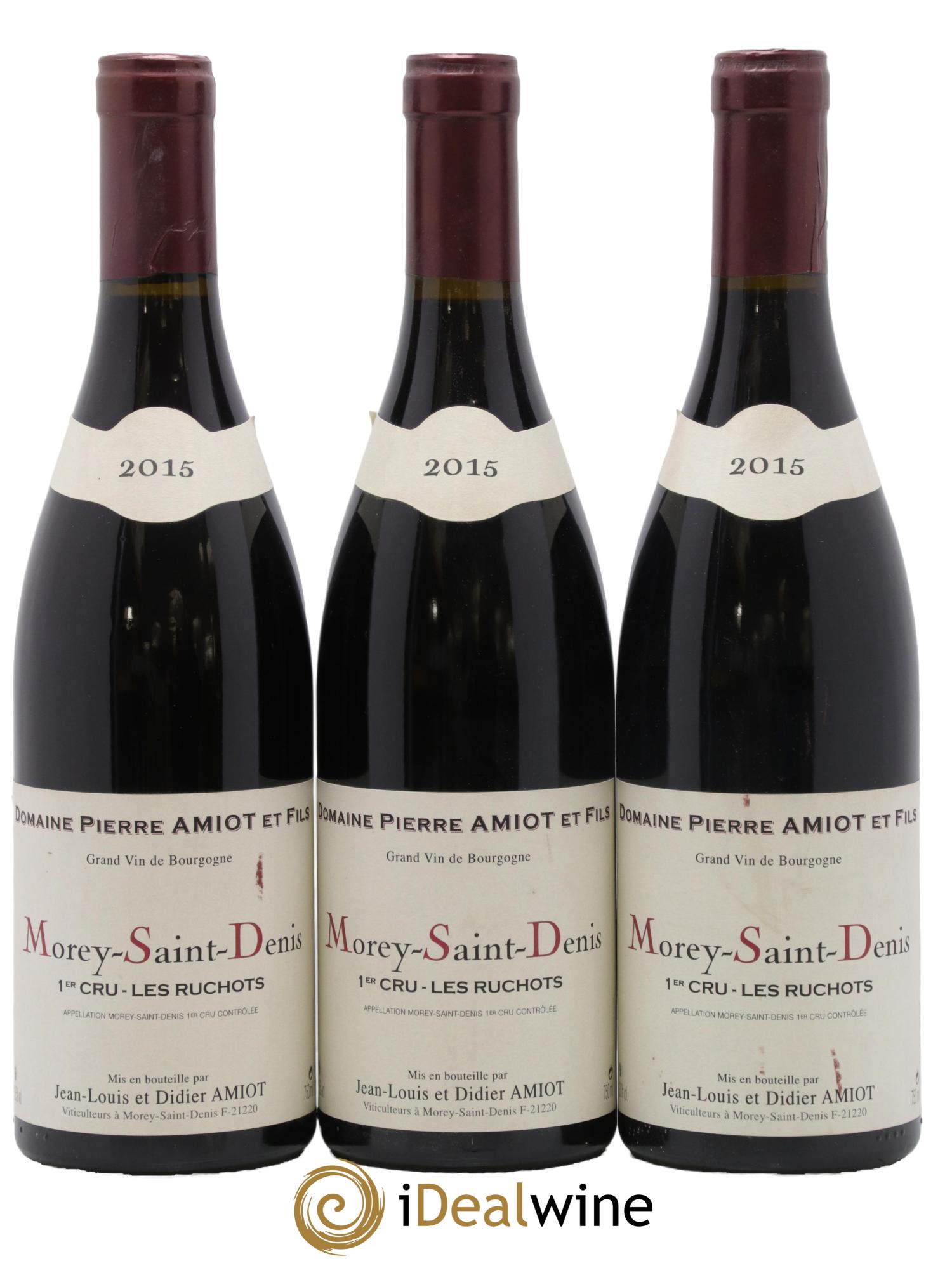 Morey-Saint-Denis 1er Cru Les Ruchots Pierre Amiot et Fils (Domaine) 2015 - Lot de 3 bouteilles - 0