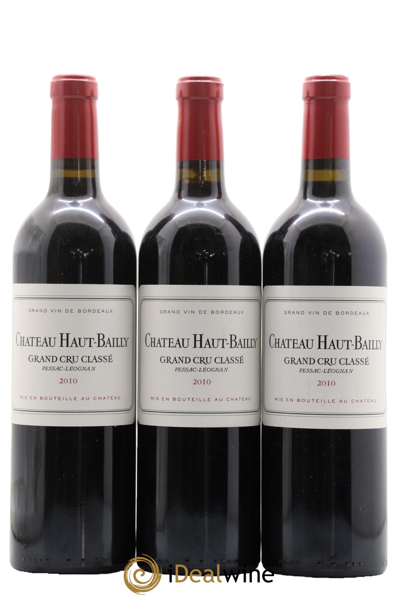 Château Haut-Bailly Cru Classé de Graves 2010 - Lot de 3 bouteilles - 0