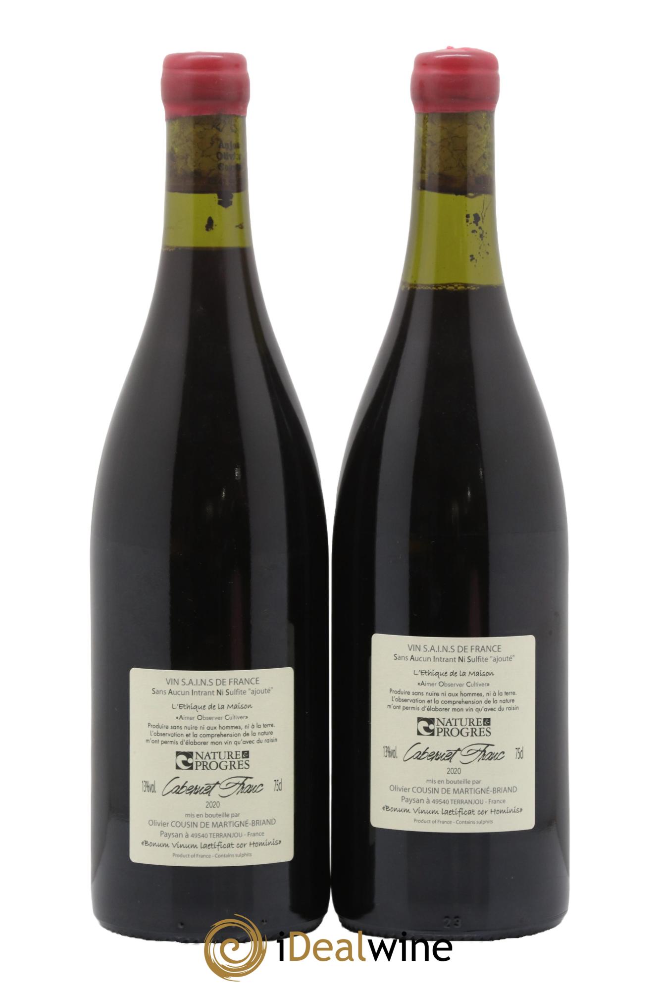 Vin de France Le Franc Olivier Cousin 2020 - Lot de 2 bouteilles - 1