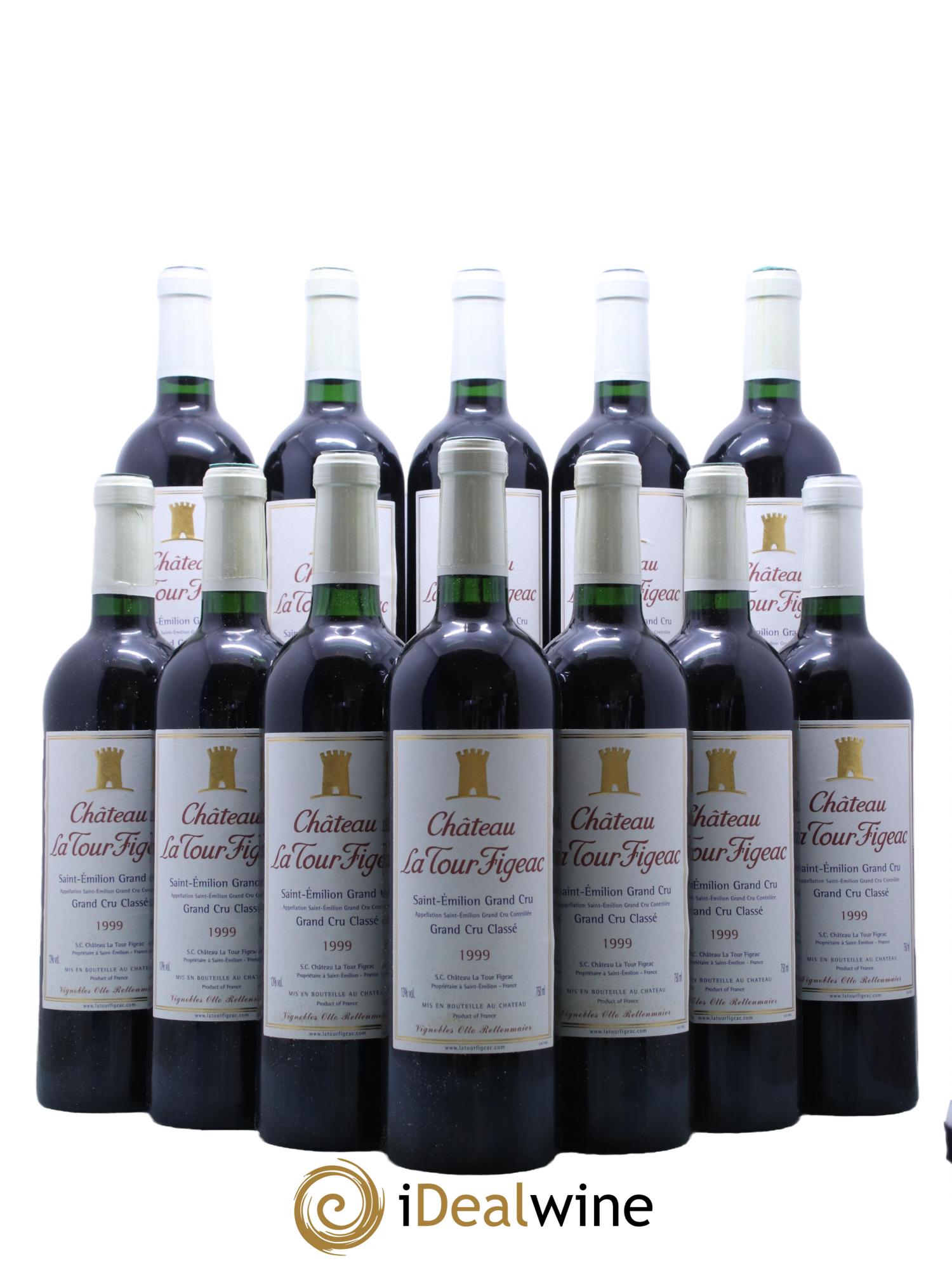 Château la Tour Figeac Grand Cru Classé 1999 - Lotto di 12 bottiglie - 0