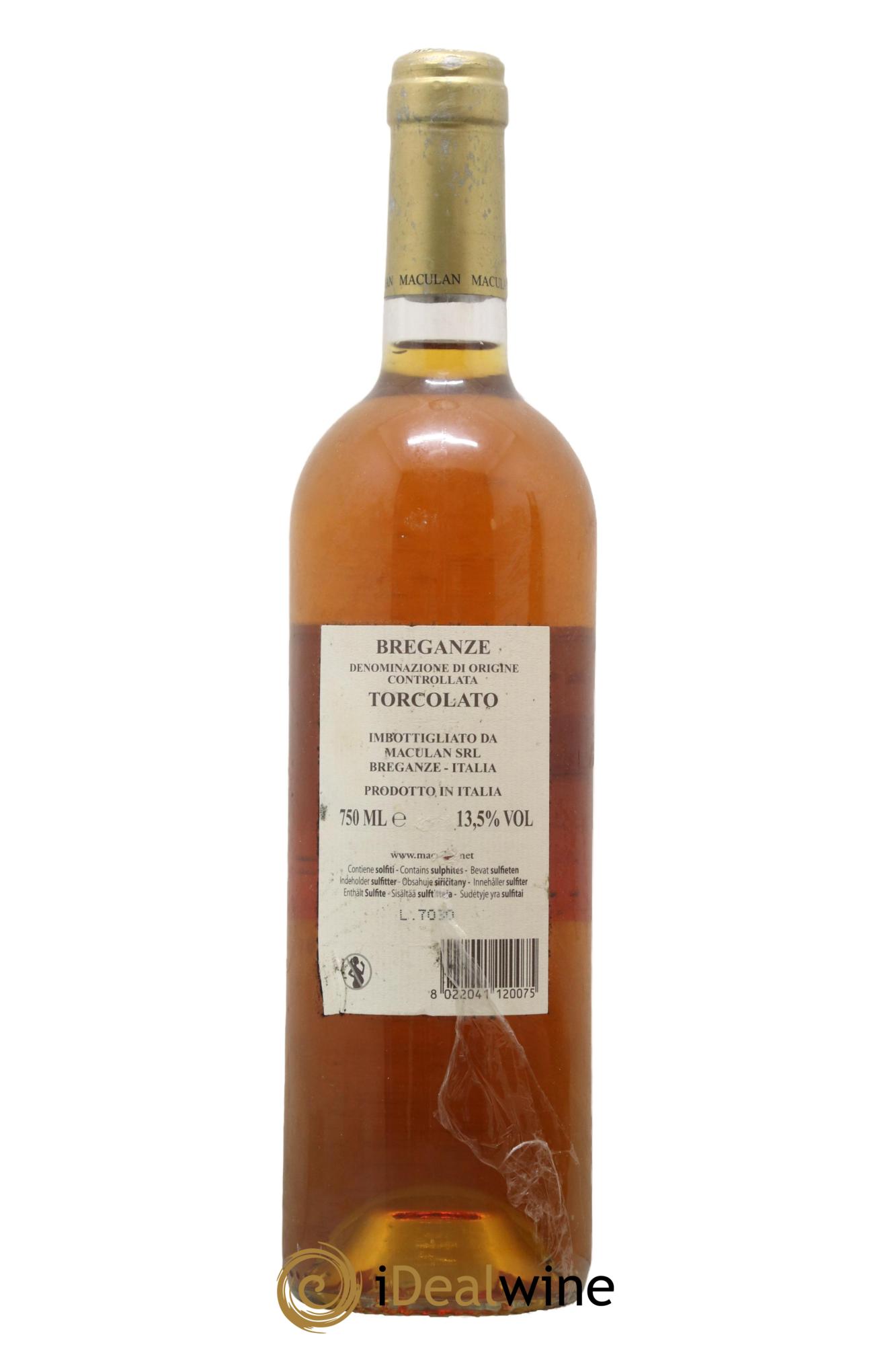 Italie Torcolato Maculan 2012 - Lot de 1 bouteille - 1