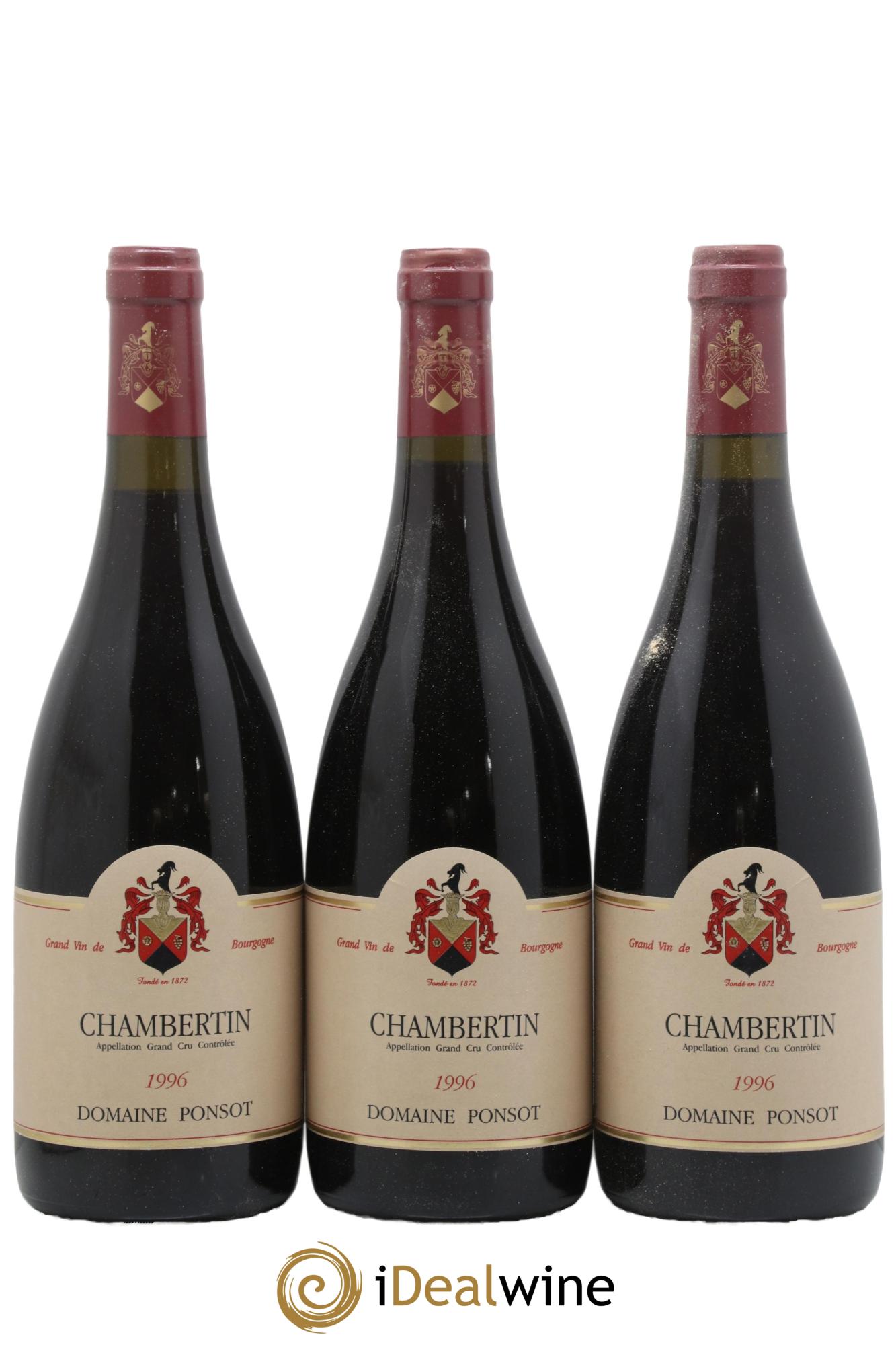 Chambertin Grand Cru Ponsot (Domaine) 1996 - Lot de 3 bouteilles - 0