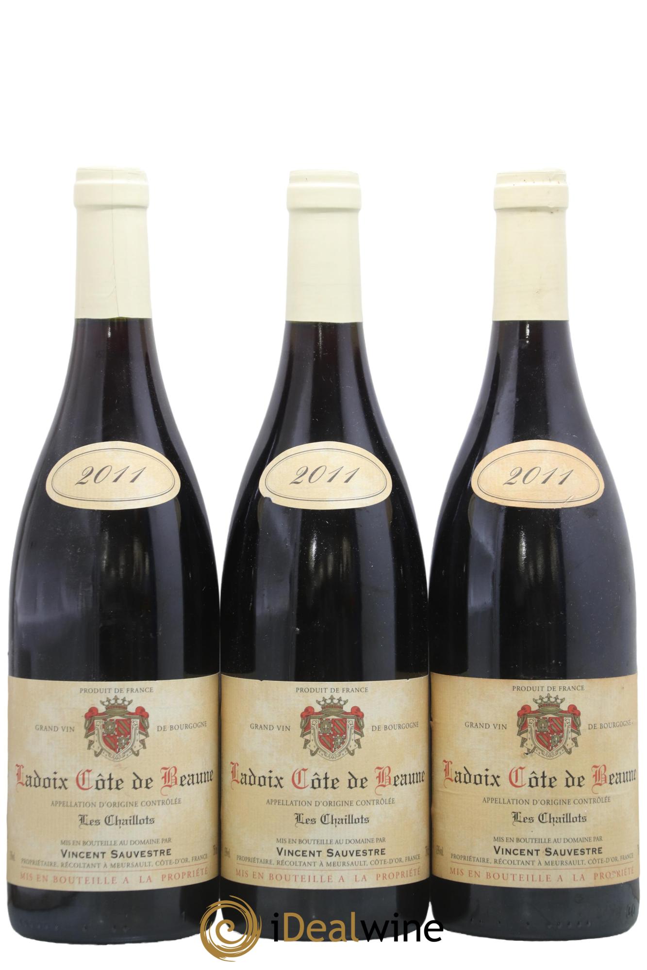 Ladoix Côte De Beaune Les Chaillots Vincent Sauvestre 2011 - Lot de 3 bouteilles - 0