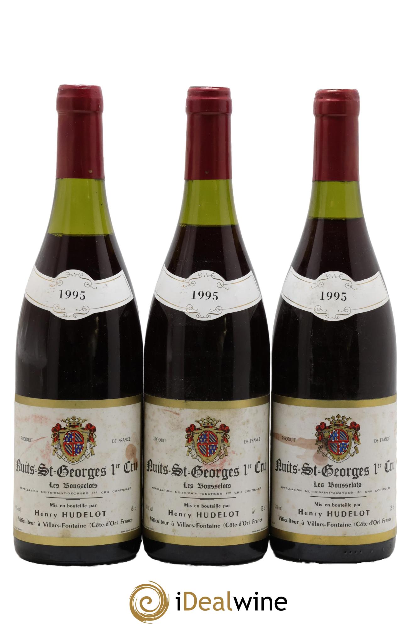 Nuits-Saint-Georges 1er Cru Les Bousselots Henry Hudelot 1995 - Posten von 3 Flaschen - 0