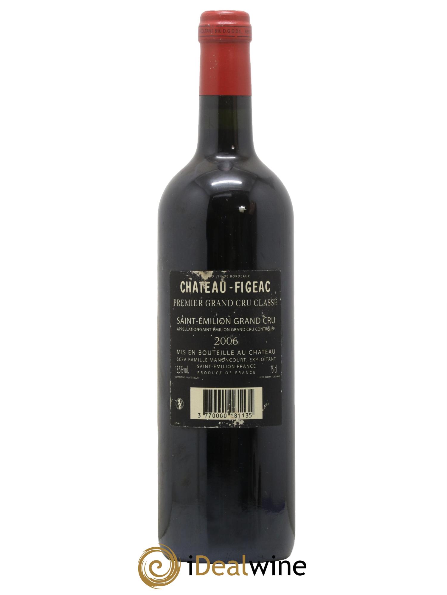 Château Figeac 1er Grand Cru Classé A 2006 - Lotto di 1 bottiglia - 1