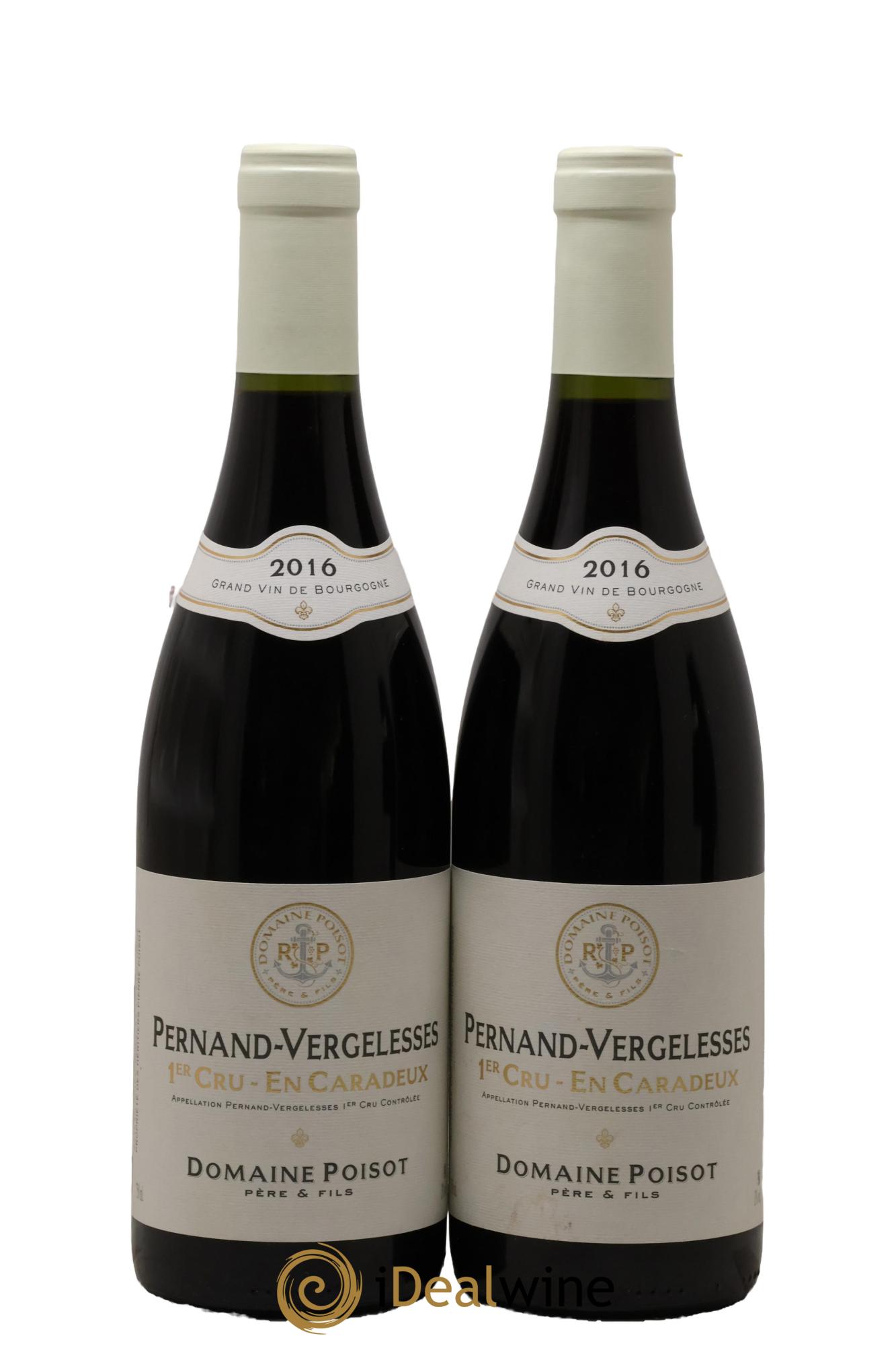 Pernand-Vergelesses 1er Cru En Caradeux Poisot Père et Fils 2016 - Lot of 2 bottles - 0