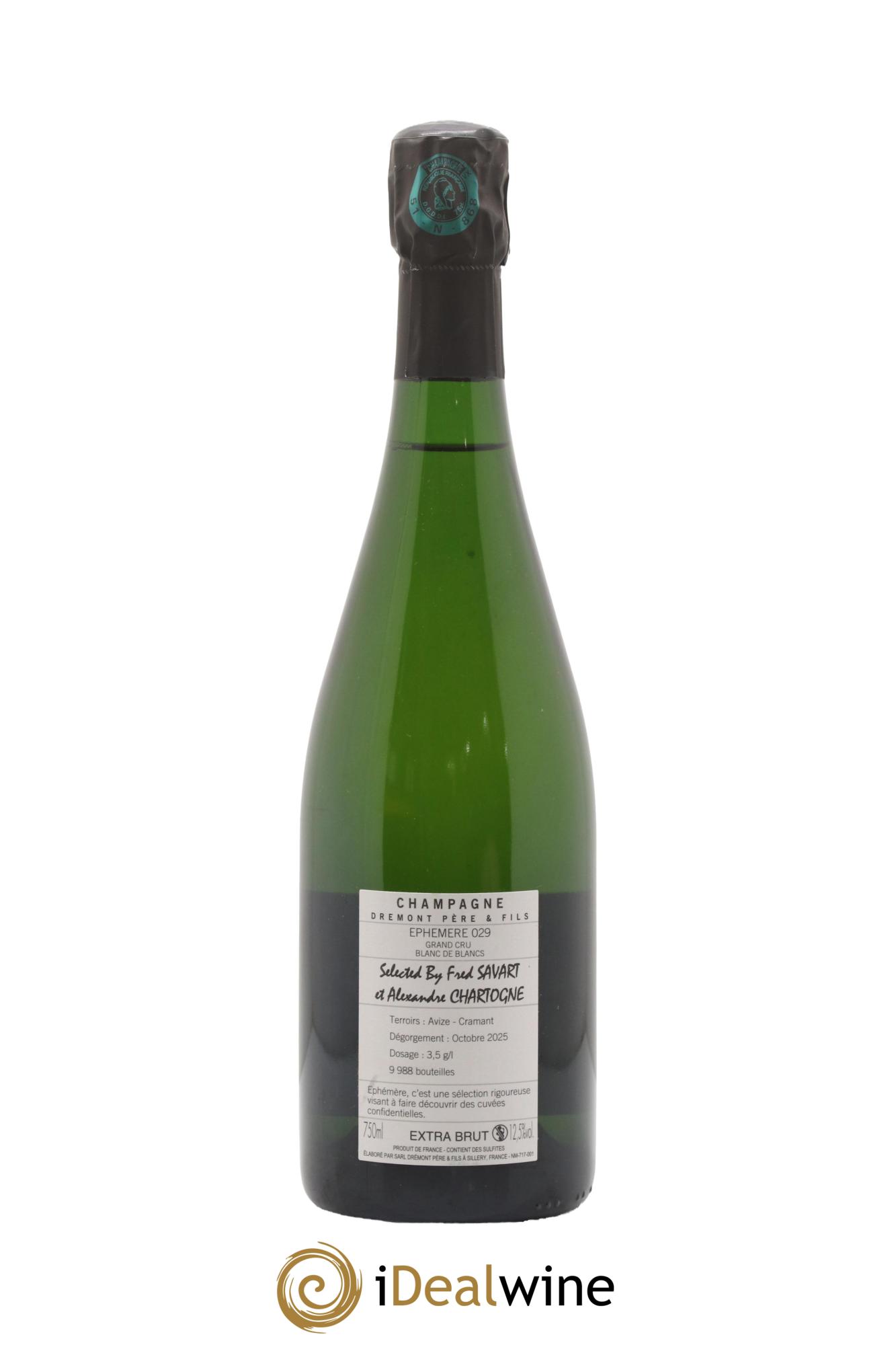 Champagne Ephémère 029 Selected by Fred Savart & Alex Chartogne Champagne Drémont - Lot of 1 bottle - 1