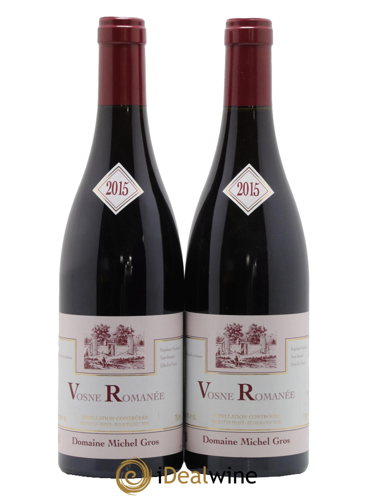 Vosne-Romanée Michel Gros 2015 - Lot de 2 bouteilles - 0