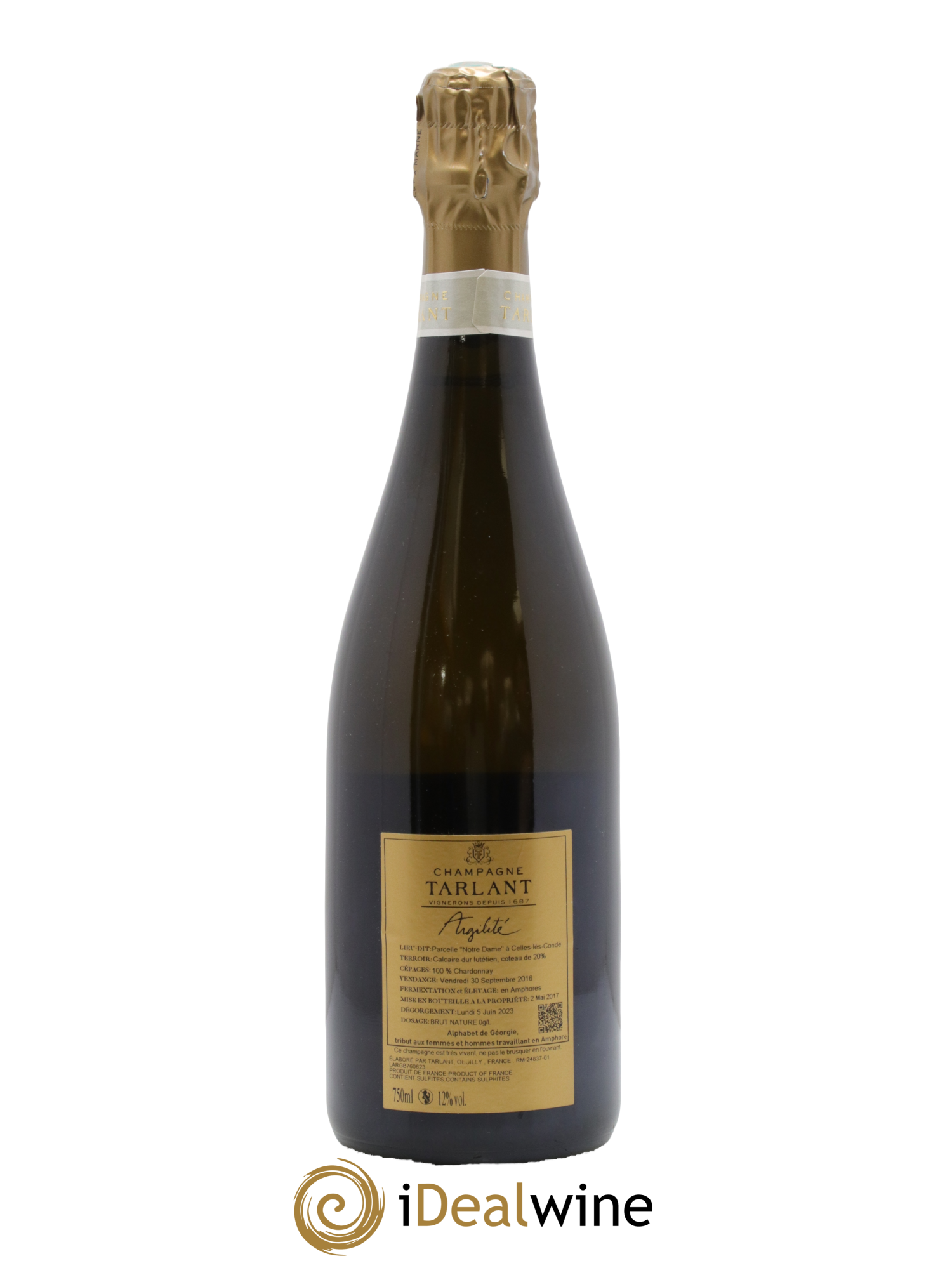 Champagne L'Argilité Tarlant 2016 - Lot of 1 bottle - 1