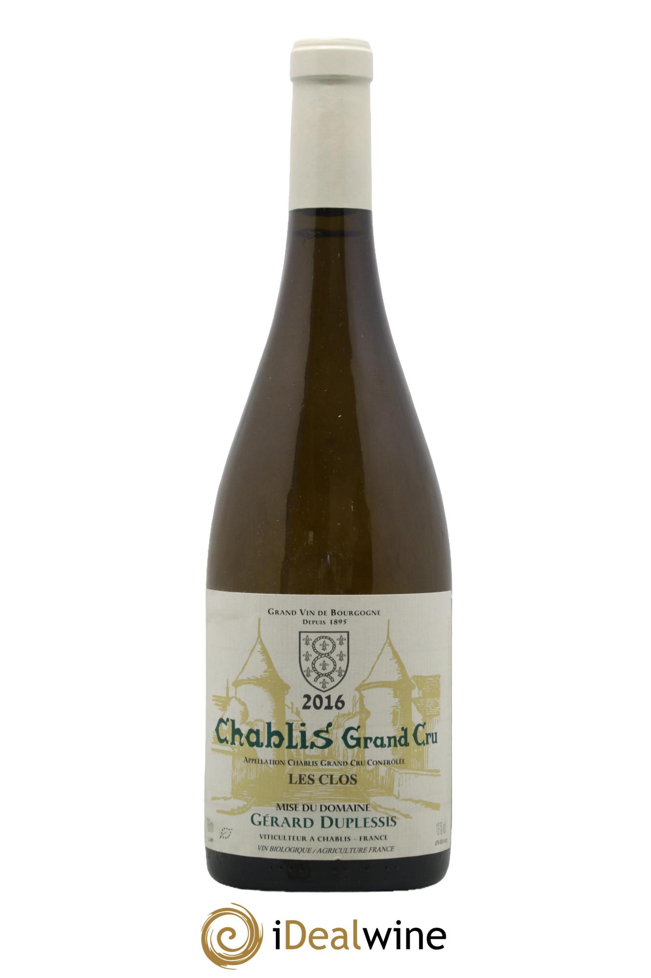 Chablis Grand Cru Les Clos Duplessis 2016 - Lot de 1 bouteille - 0
