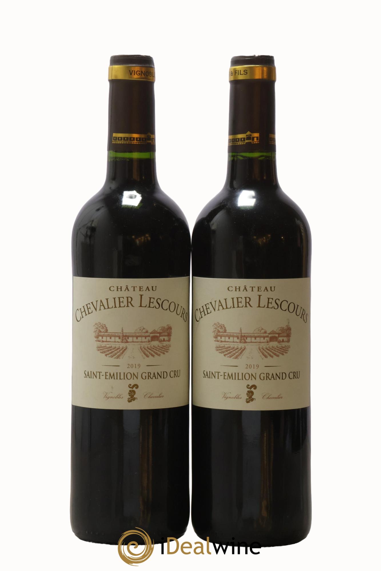 Saint-Émilion Grand Cru Château Chevalier Lescours 2019 - Lot de 2 bouteilles - 0