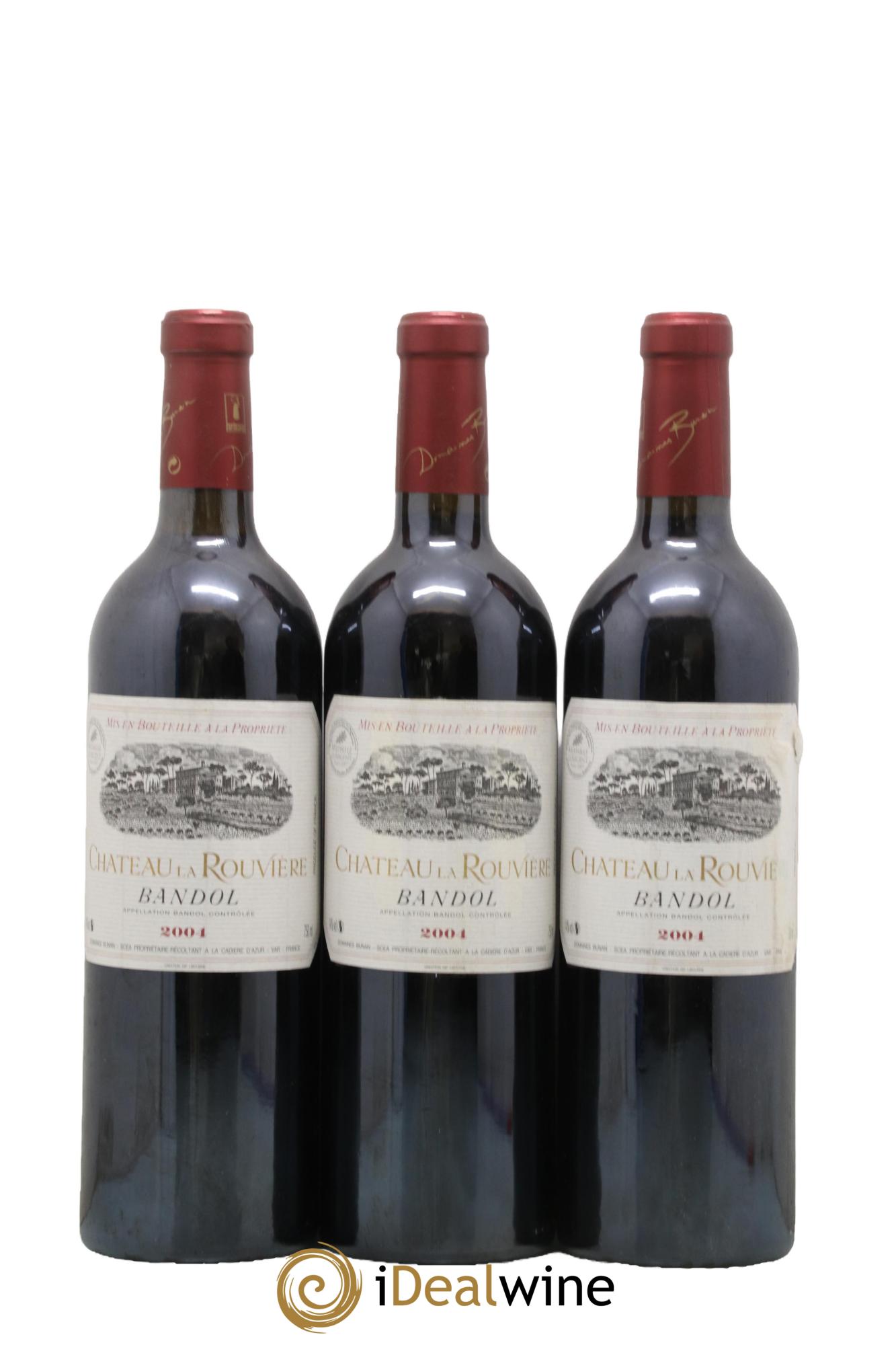 Bandol Domaine Bunan Château la Rouvière 2004 - Lot de 3 bouteilles - 0