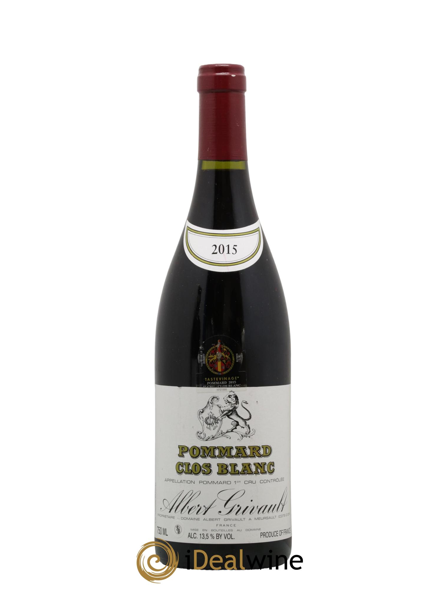 Pommard 1er Cru Clos Blanc Albert Grivault 2015 - Lot de 1 bouteille - 0