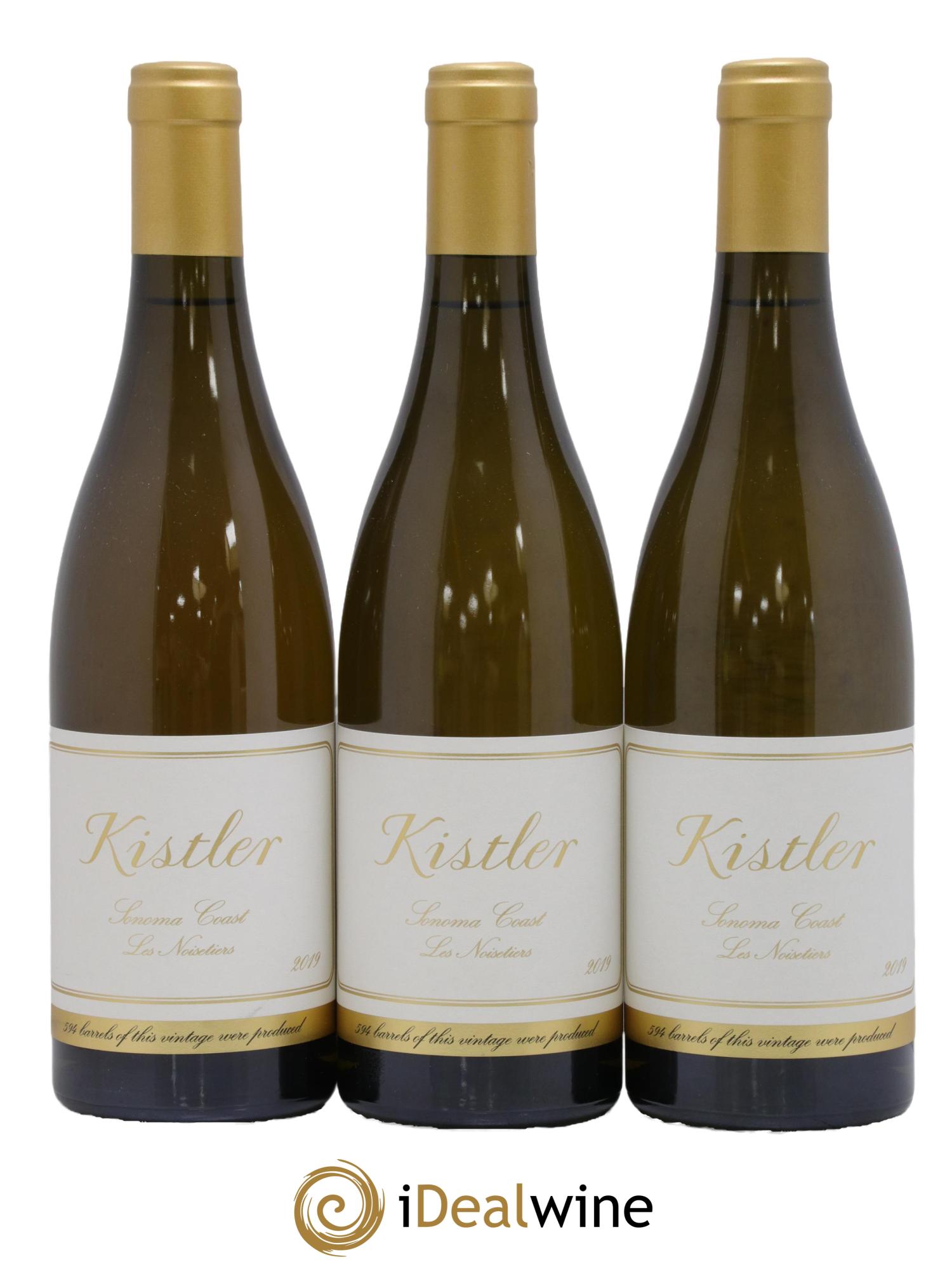 Sonoma Coast Kistler Les Noisetiers Chardonnay Kistler 2019 - Lot de 3 bouteilles - 0