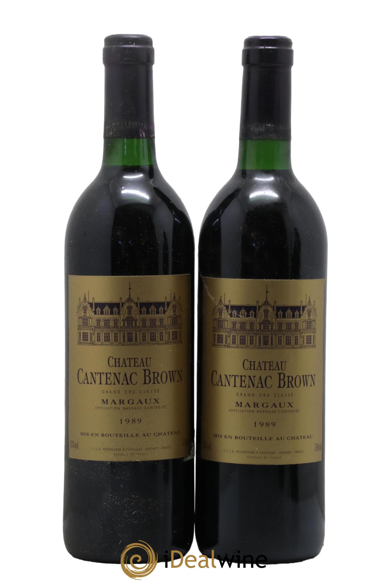 Château Cantenac Brown 3ème Grand Cru Classé  1989 - Lotto di 2 bottiglie - 0