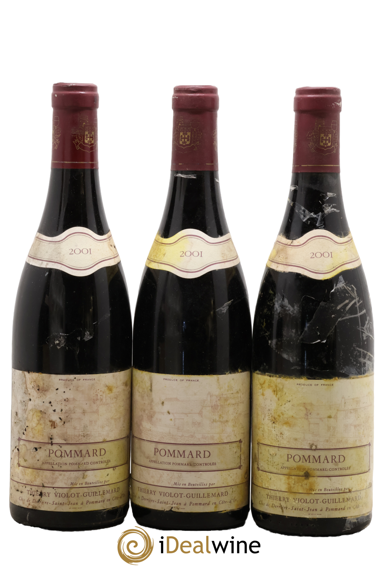 Pommard Violot-Guillemard 2001 - Lot de 3 bouteilles - 0