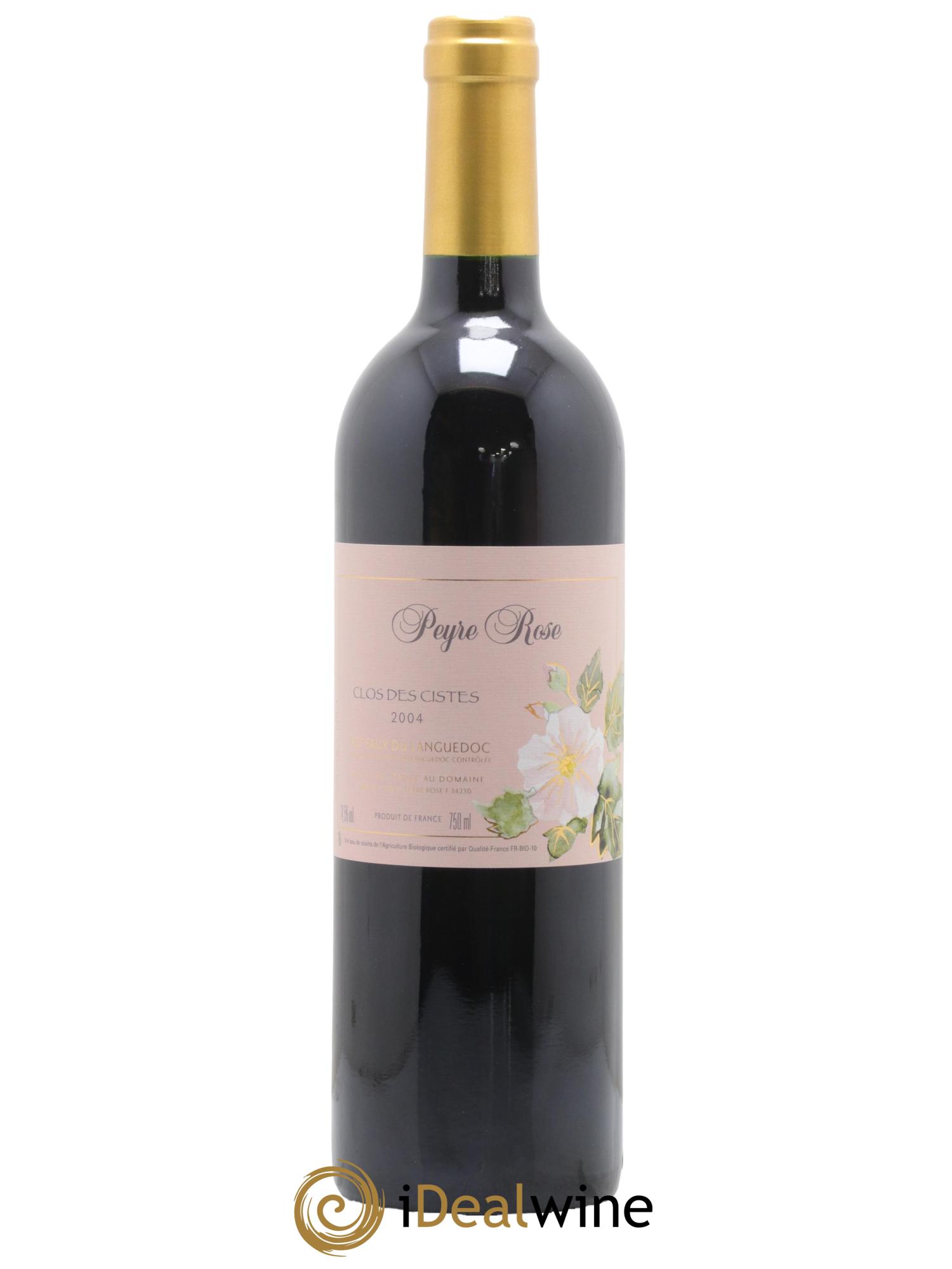 Vin de France (anciennement Coteaux du Languedoc) Domaine Peyre Rose Les Cistes Marlène Soria 2004 - Lot de 1 bouteille - 0