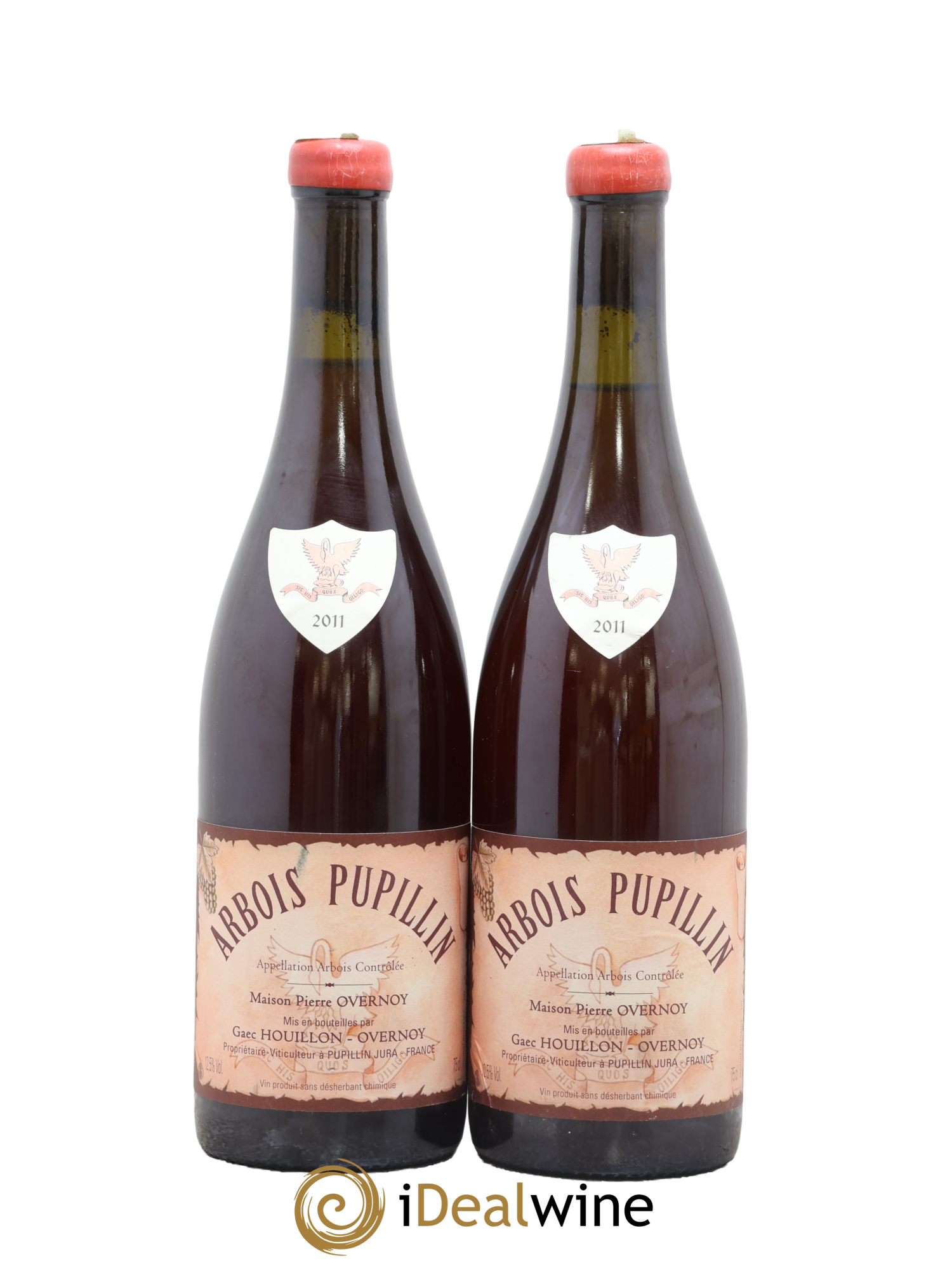 Arbois-Pupillin Poulsard (cire rouge) Overnoy-Houillon (Domaine) 2011 - Lotto di 2 bottiglie - 0