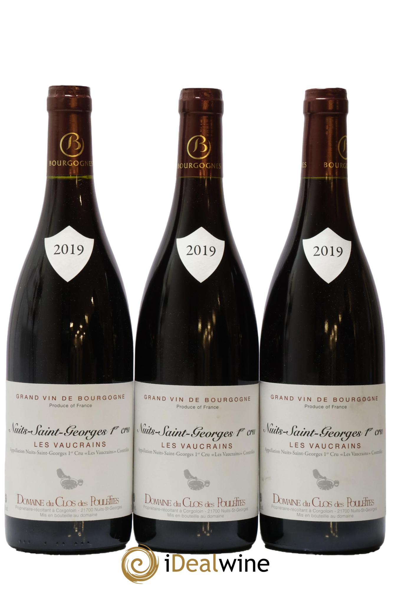 Nuits-Saint-Georges 1er Cru Vaucrains Clos des Poulettes 2019 - Posten von 3 Flaschen - 0