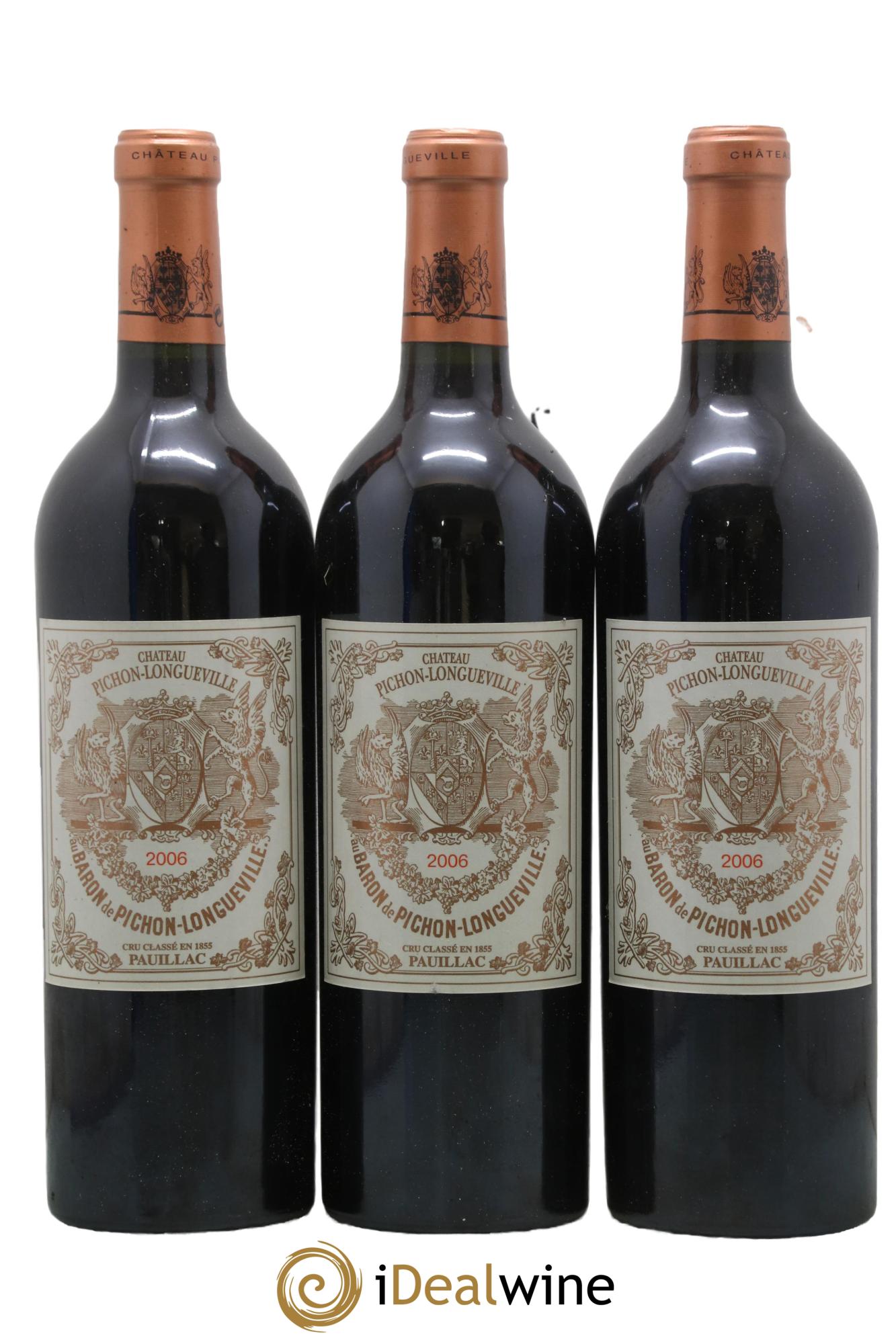Pichon Longueville Baron 2ème Grand Cru Classé 2006 - Lot of 3 bottles - 0