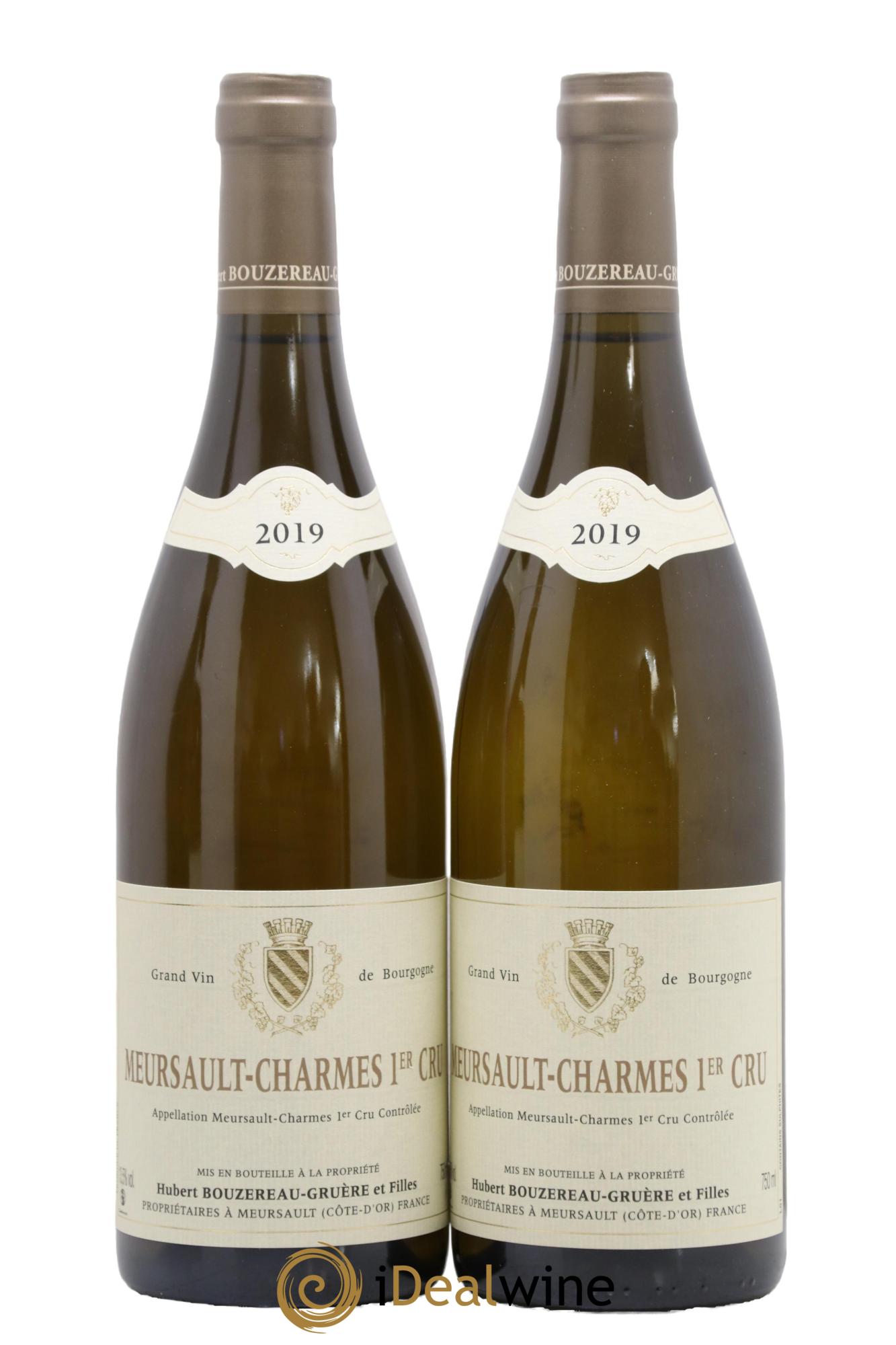 Meursault 1er Cru Charmes Hubert Bouzereau Gruere et Filles 2019 - Lot of 2 bottles - 0