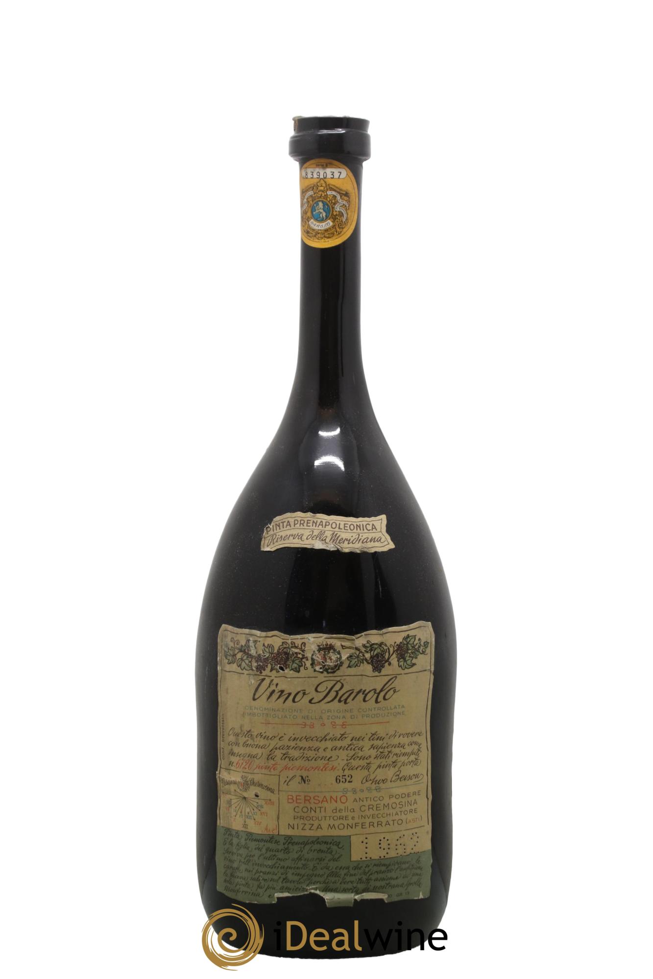 Barolo Bersano 1962 - Lot de 1 magnum - 0
