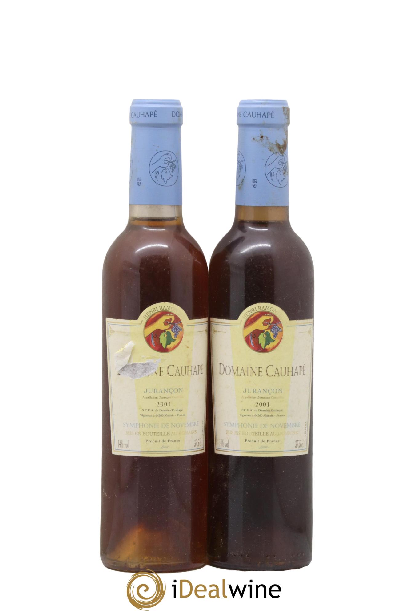 Jurançon Symphonie de novembre Cauhapé 2001 - Posten von 2 Demi-Flaschen - 0