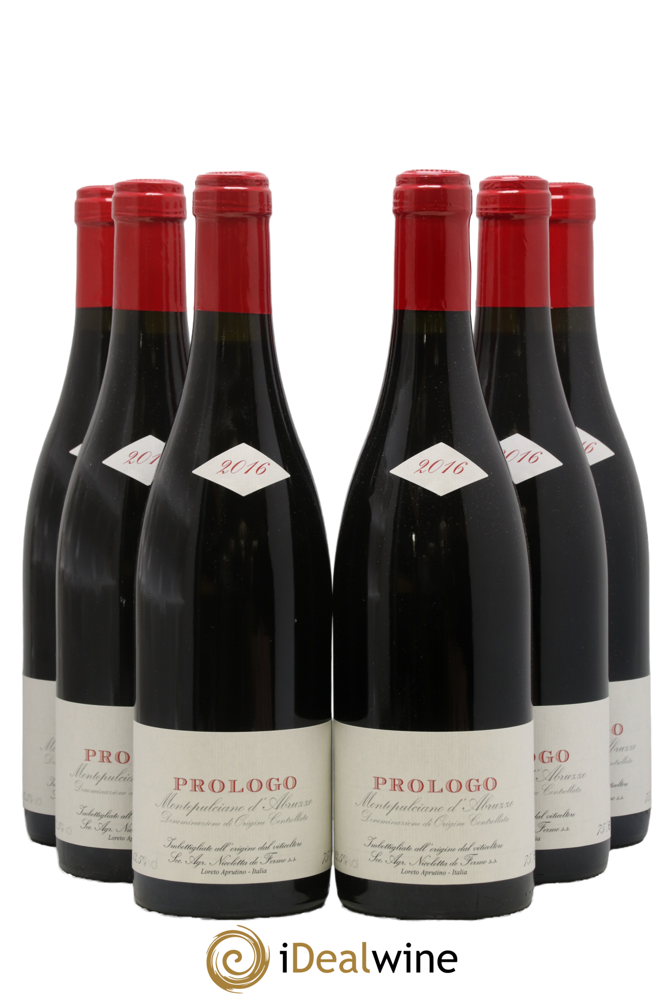 Montepulciano d'Abruzzo Prologo De Fermo 2016 - Lot of 6 bottles - 0