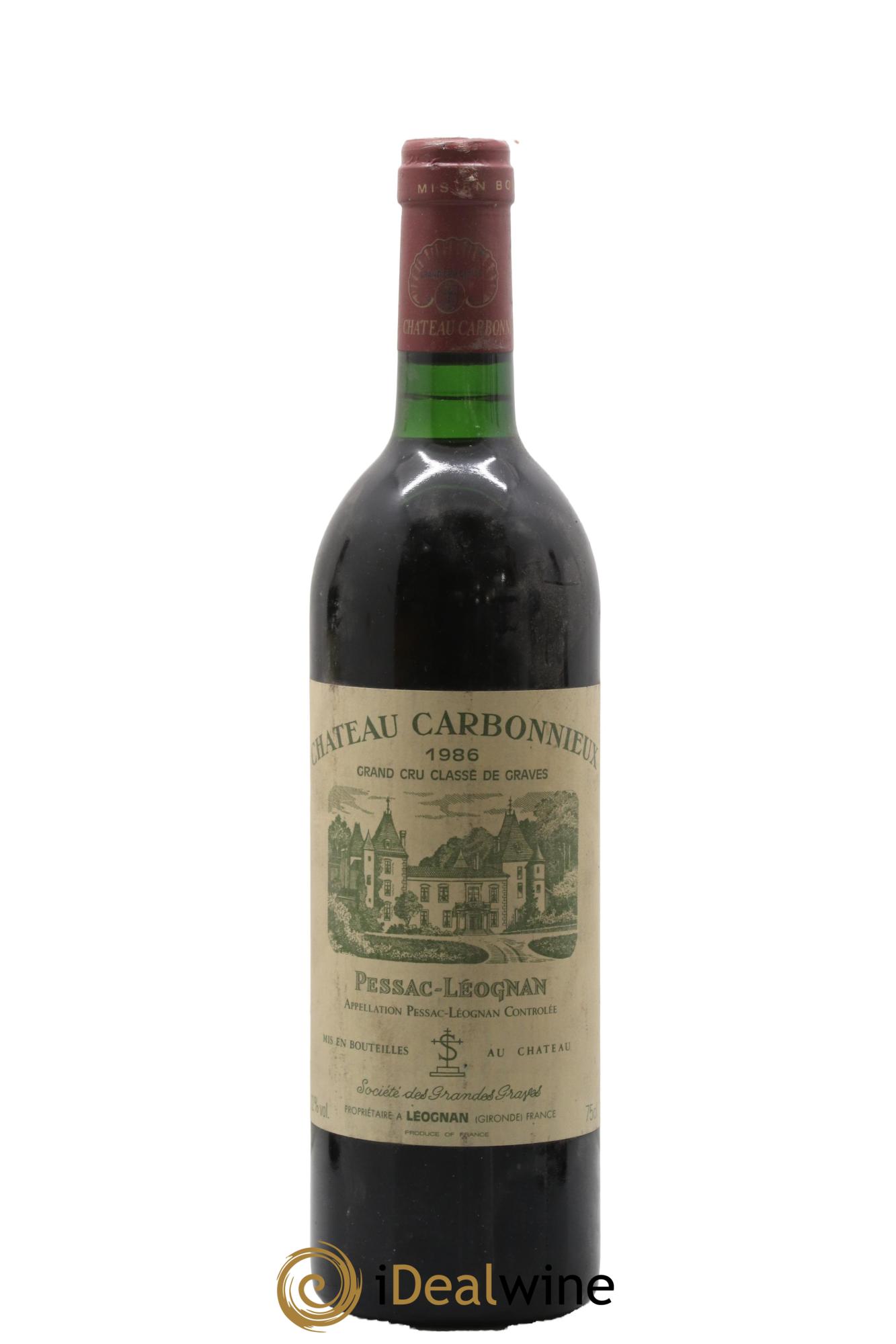 Château Carbonnieux Cru Classé de Graves 1986 - Lot de 1 bouteille - 0