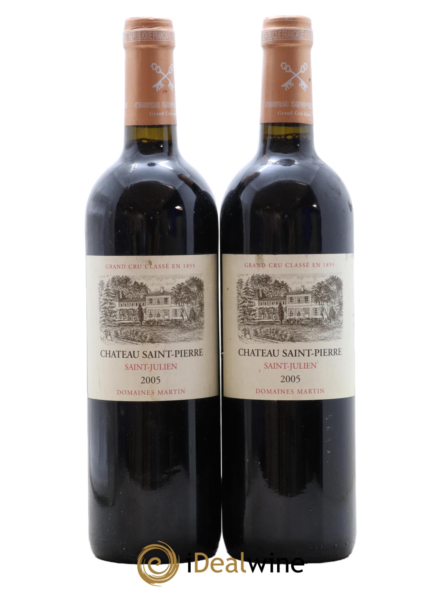 Château Saint-Pierre 4ème Grand Cru Classé 2005 - Lot de 2 bouteilles - 0