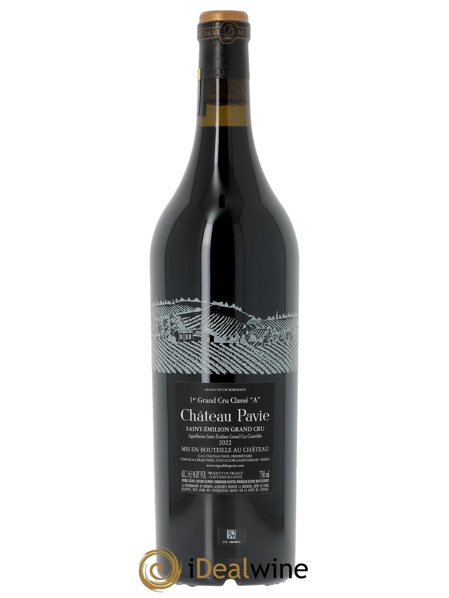 Château Pavie 1er Grand Cru Classé A (Cassetta in legno a partire da 3 bt) 2022 - Lotto di 1 bottiglia - 1