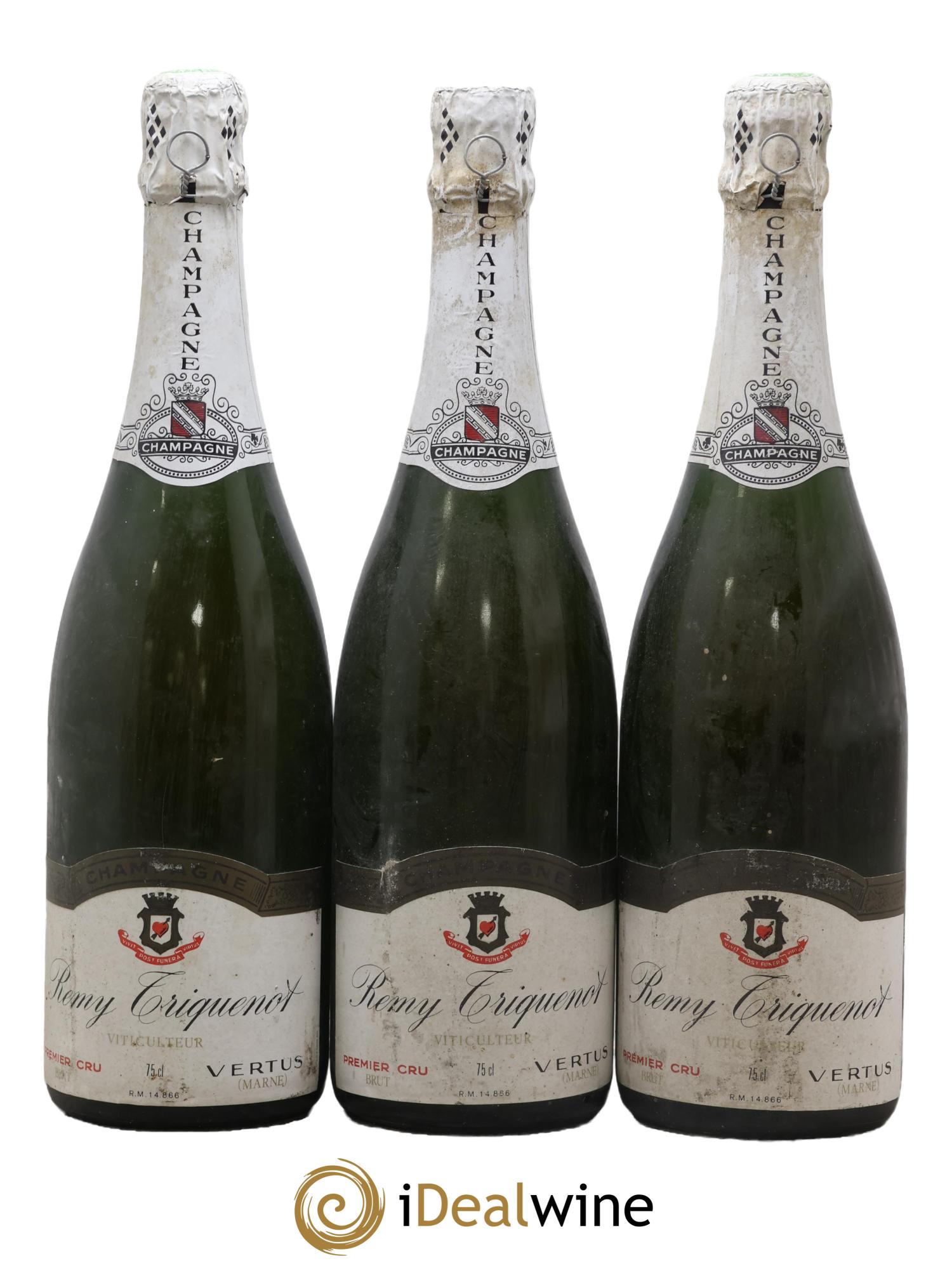 Champagne Brut 1er Cru Rémy Triquenot - Lot of 3 bottles - 0