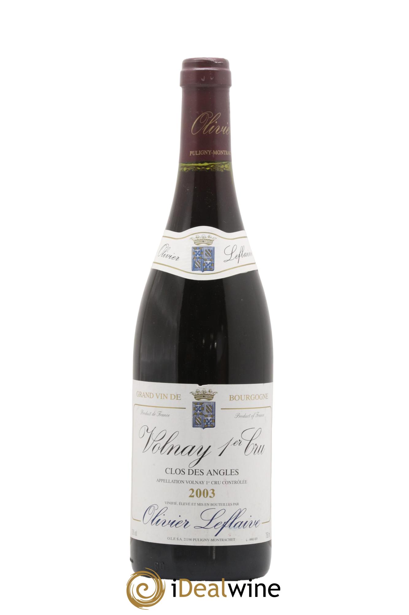 Volnay 1er Cru Clos des Angles Olivier Leflaive 2003 - Lot of 1 bottle - 0