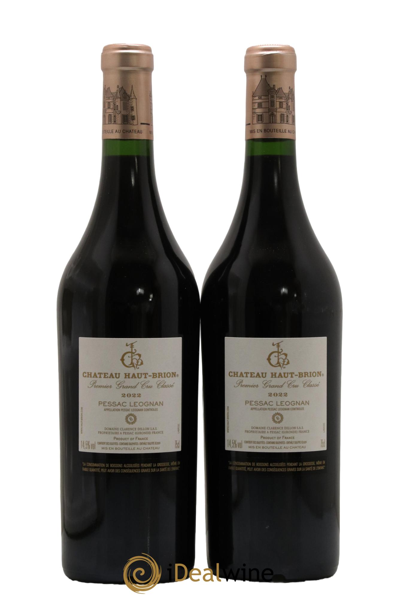 Château Haut Brion 1er Grand Cru Classé 2022 - Lot of 2 bottles - 1