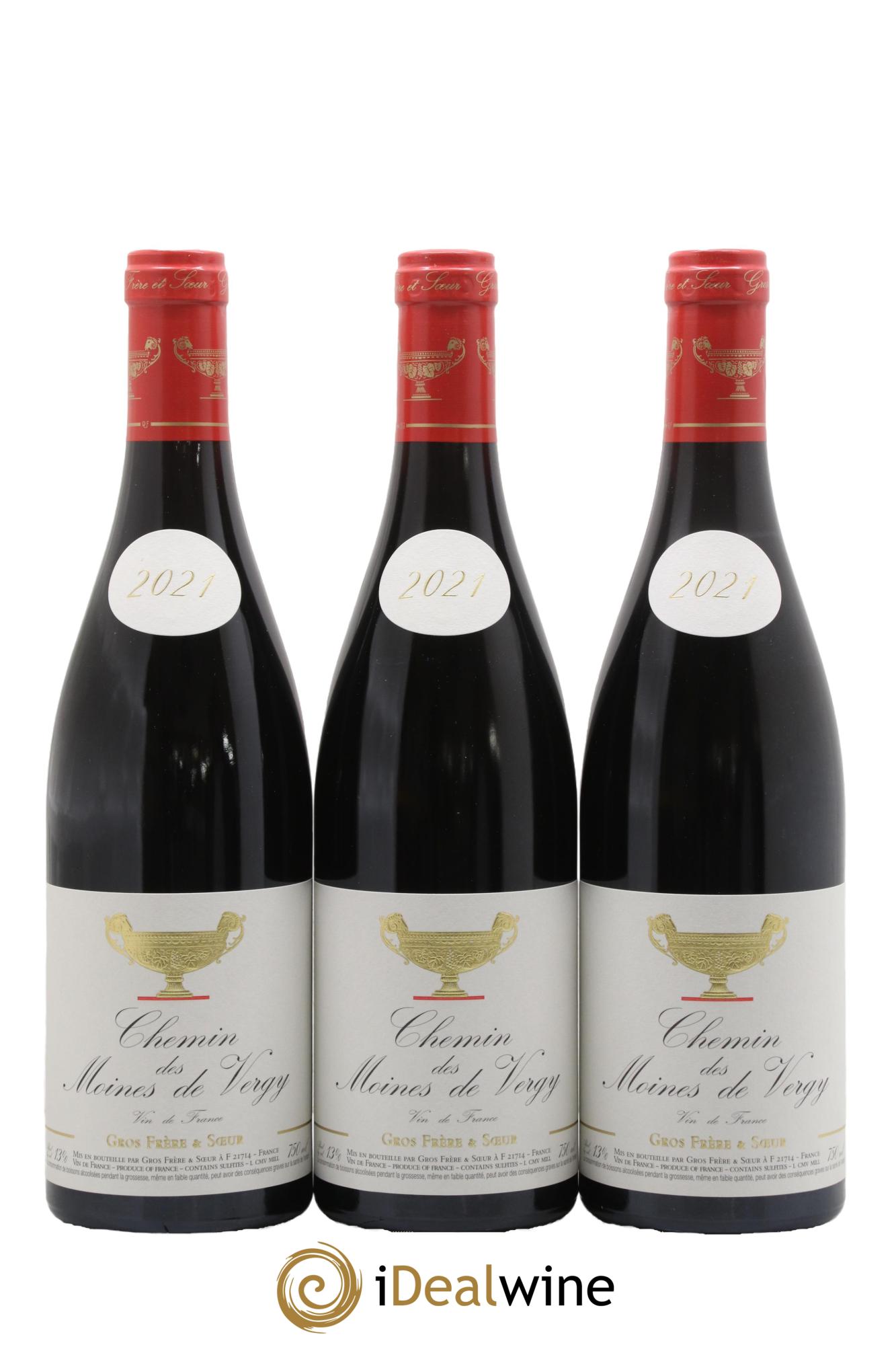 Vin de France Chemin des moines de Vergy Gros Frère & Soeur 2021 - Lot de 3 bouteilles - 0
