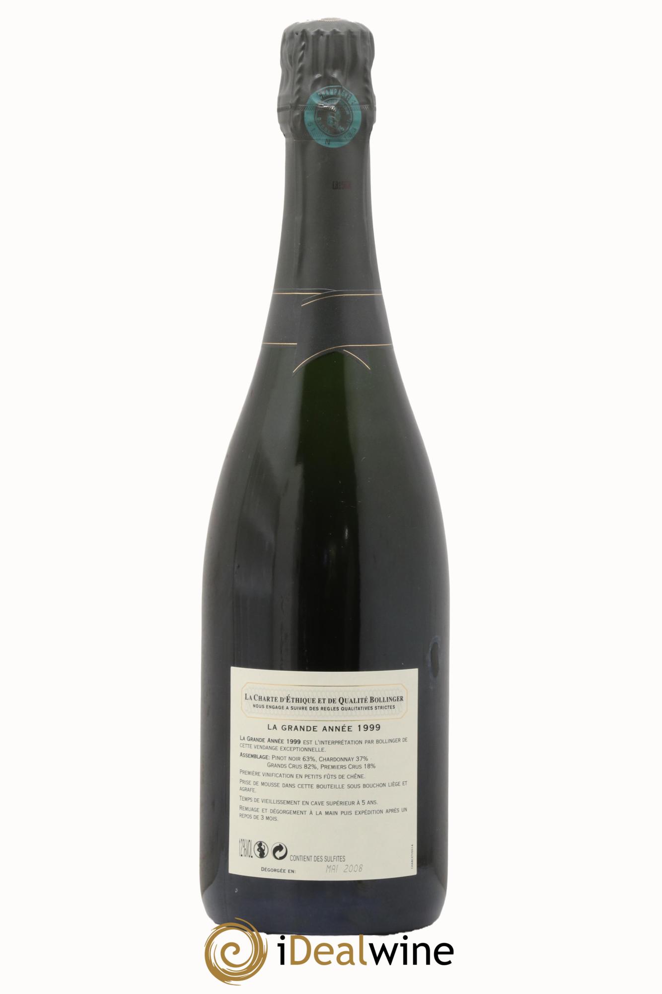 Grande Année Brut Bollinger 1999 - Lot of 1 bottle - 2