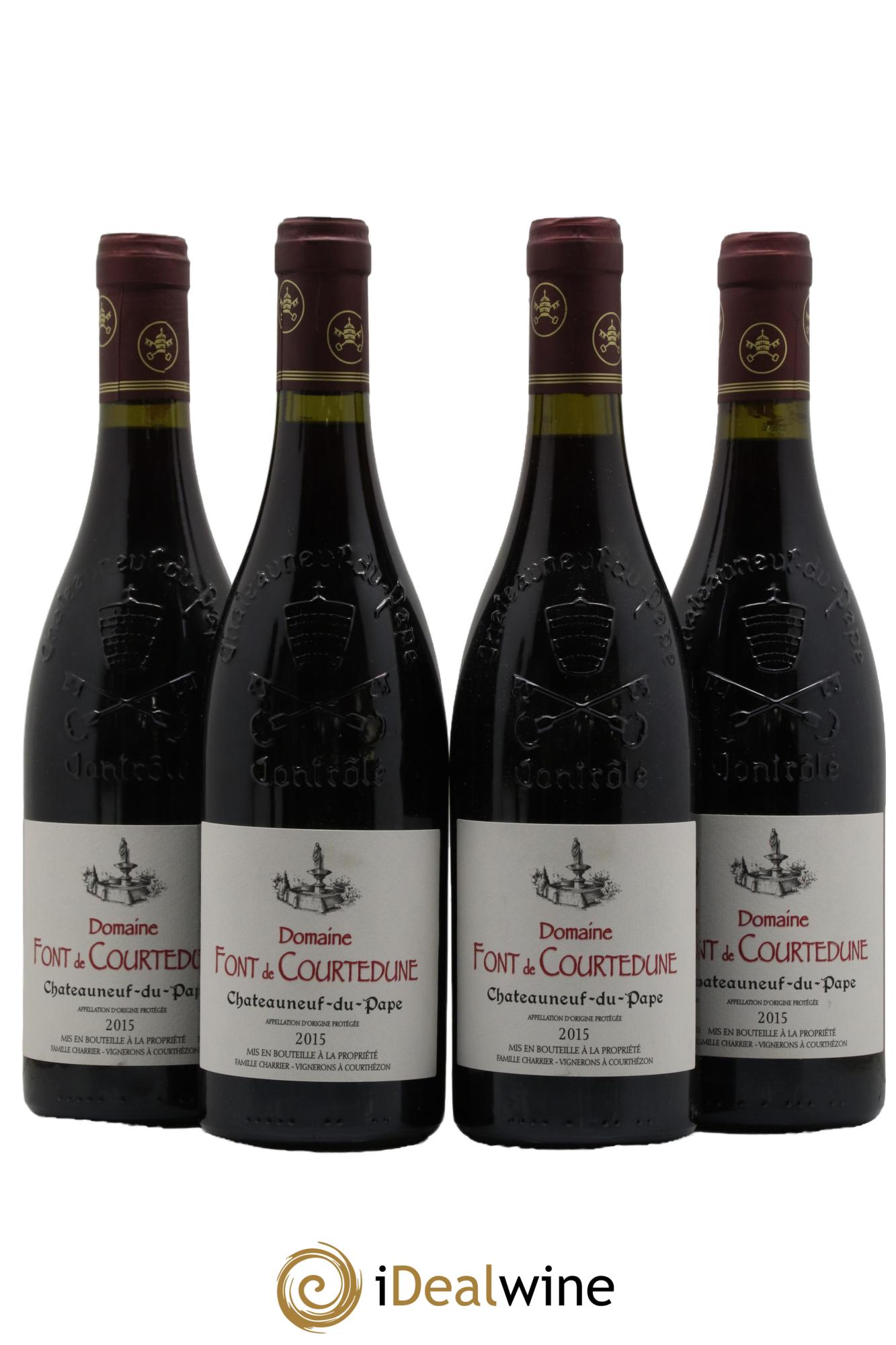 Châteauneuf-du-Pape Domaine Font de Courtedune 2015 - Posten von 4 Flaschen - 0