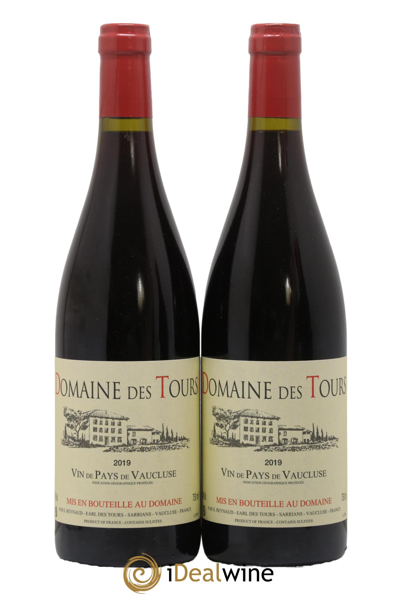 IGP Pays du Vaucluse (Vin de Pays du Vaucluse) Domaine des Tours Merlot Emmanuel Reynaud 2019 - Lotto di 2 bottiglie - 0