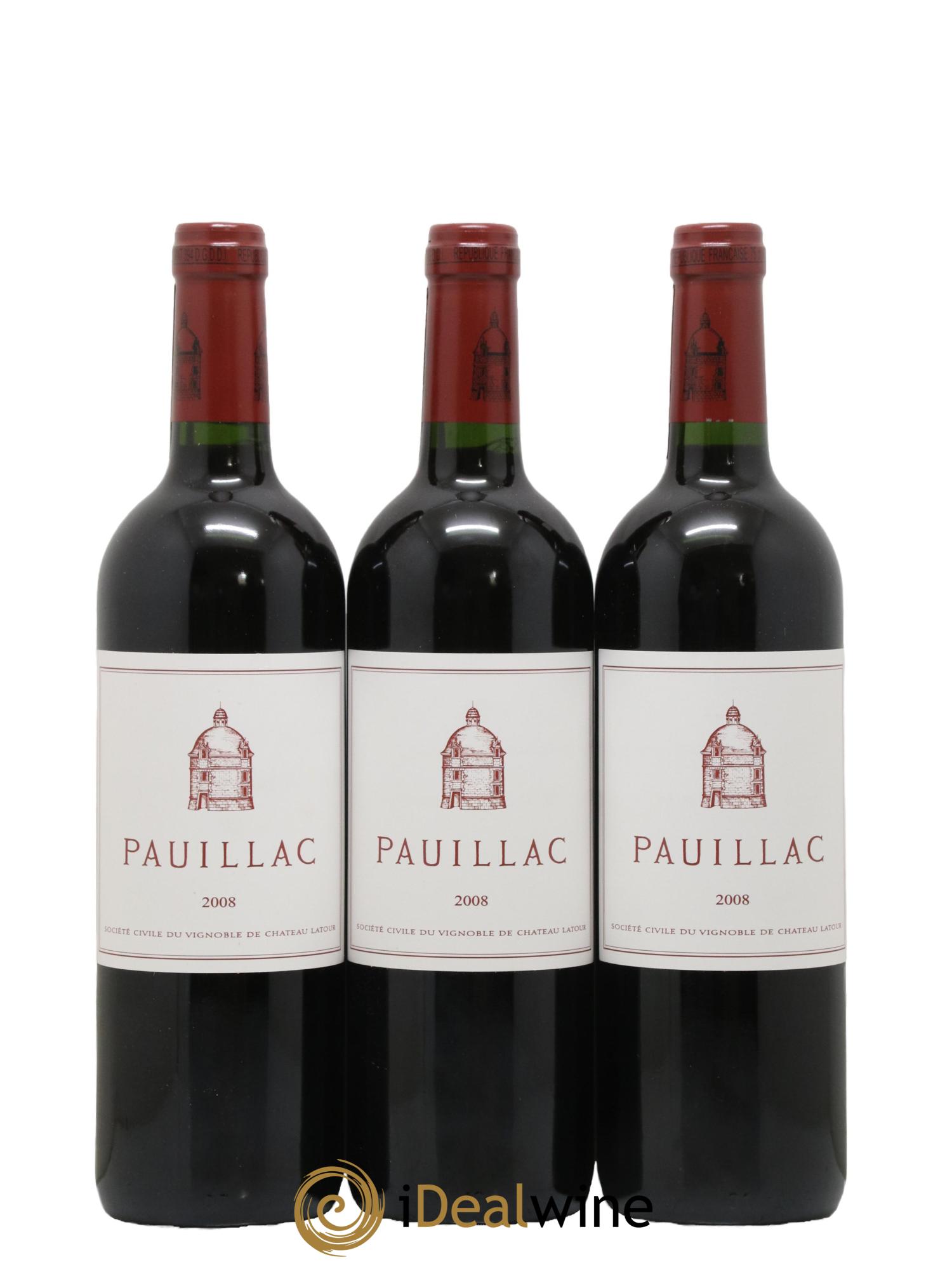 Pauillac de Château Latour 2008 - Lot de 3 bouteilles - 0
