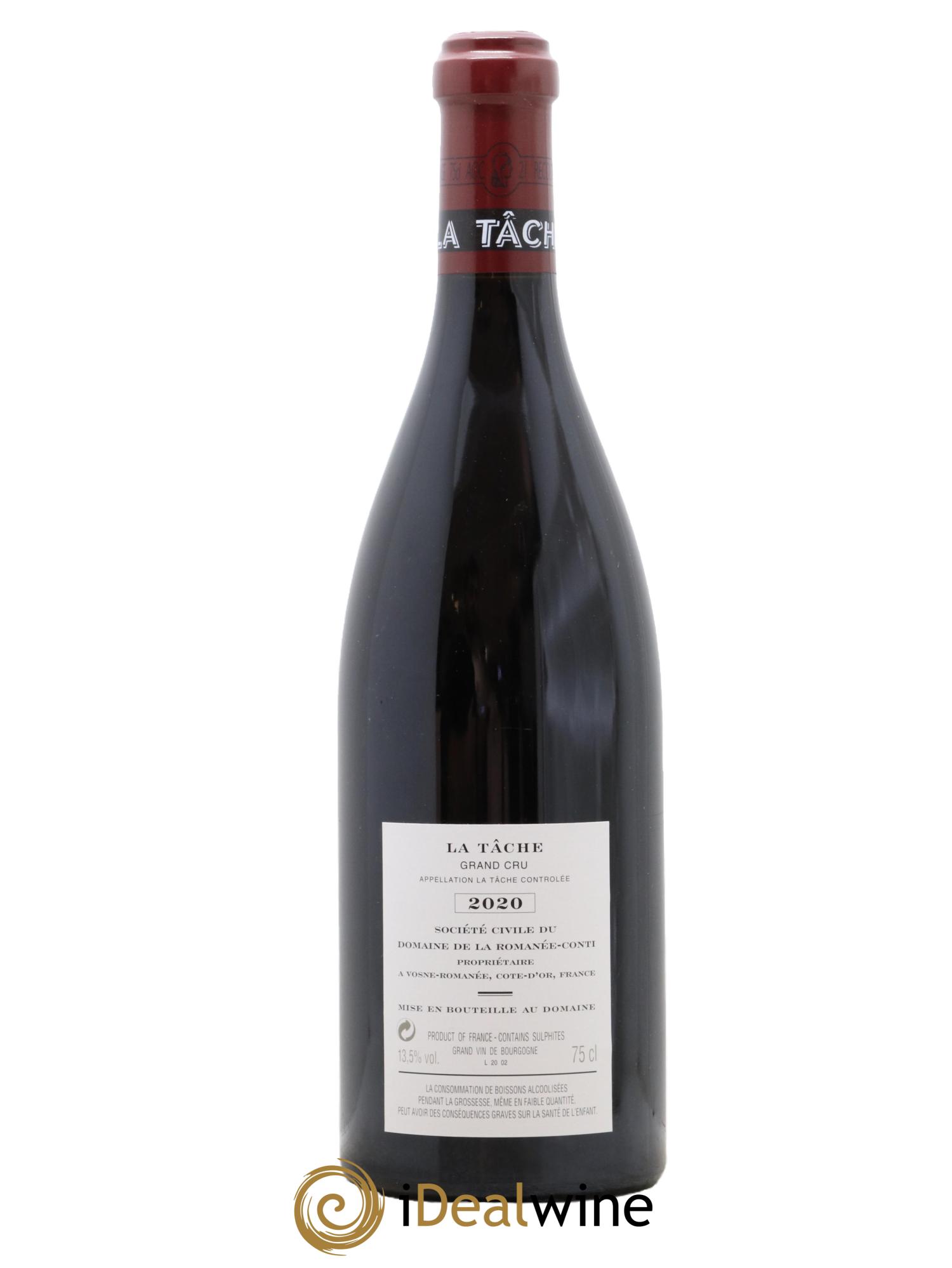 La Tâche Grand Cru Domaine de la Romanée-Conti  2020 - Lot of 1 bottle - 1