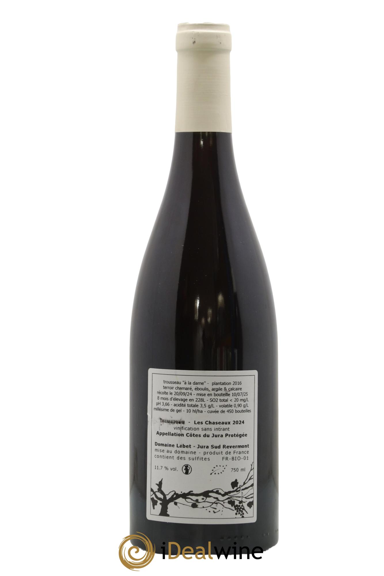 Côtes du Jura Trousseau Les Chaseaux Romain - Julien - Charline Labet 2024 - Lot de 1 bouteille - 1
